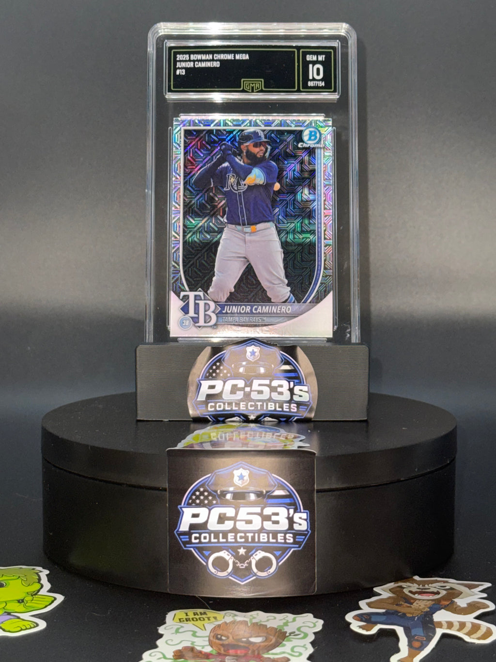 Bowman 2025 Bowman Chrome Mega Junior Caminero #13 Tampa Bay Rays Graded 10
