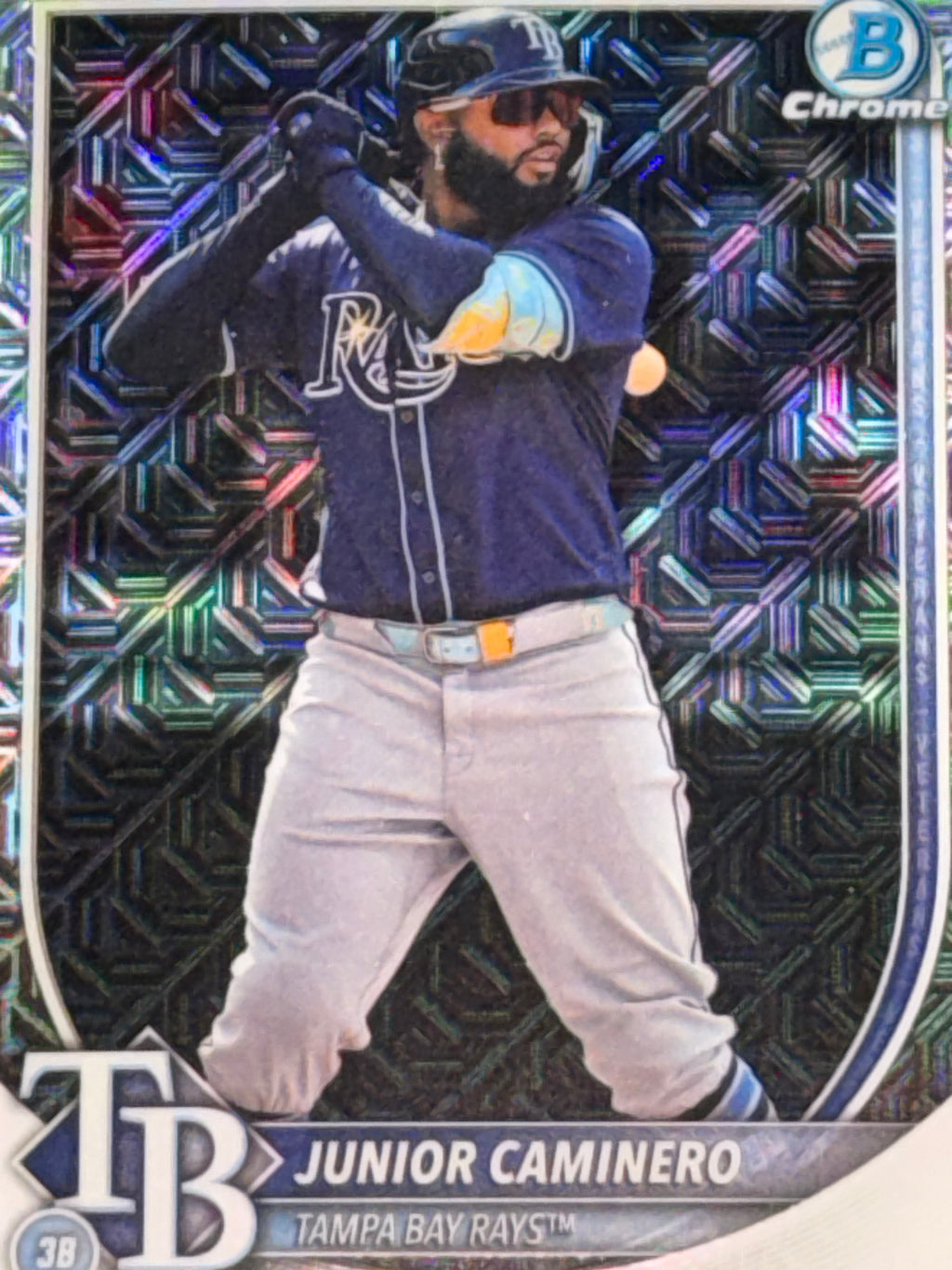 Bowman 2025 Bowman Chrome Mega Junior Caminero #13 Tampa Bay Rays Graded 10