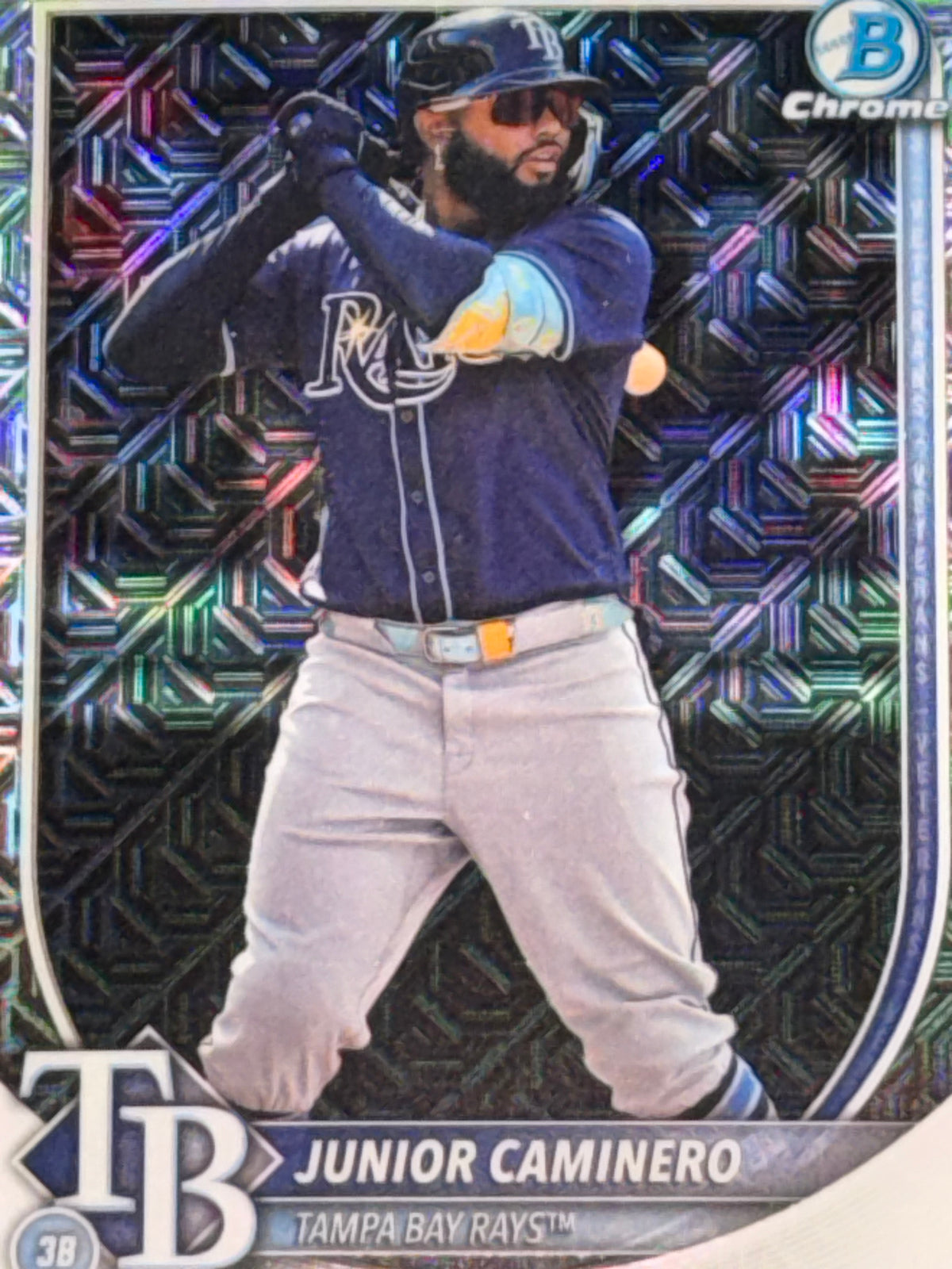 Bowman 2025 Bowman Chrome Mega Junior Caminero #13 Tampa Bay Rays Graded 10