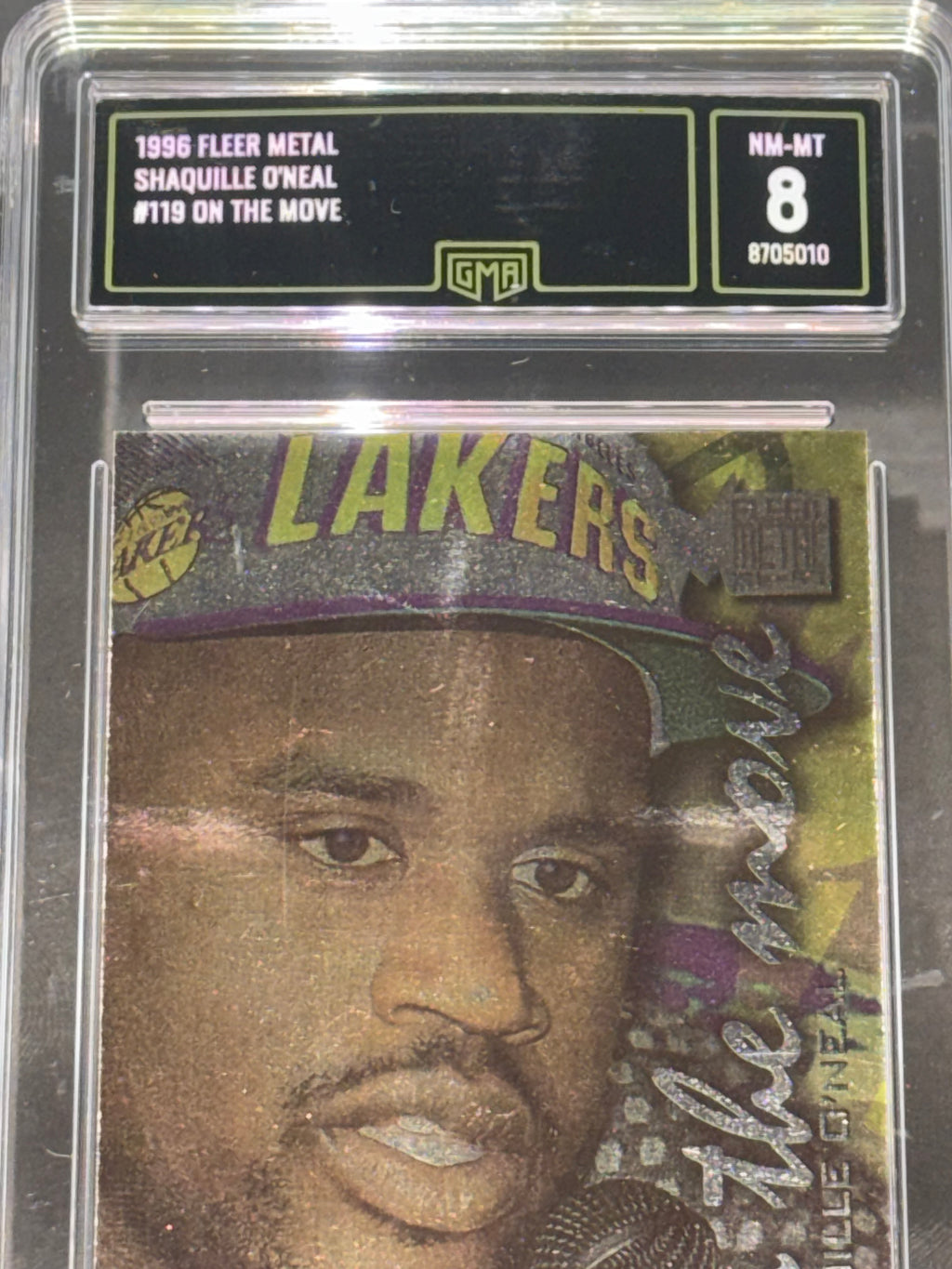 Fleer Metal 1996-97 On the Move Shaquille O'Neal #119 Los Angeles Lakers