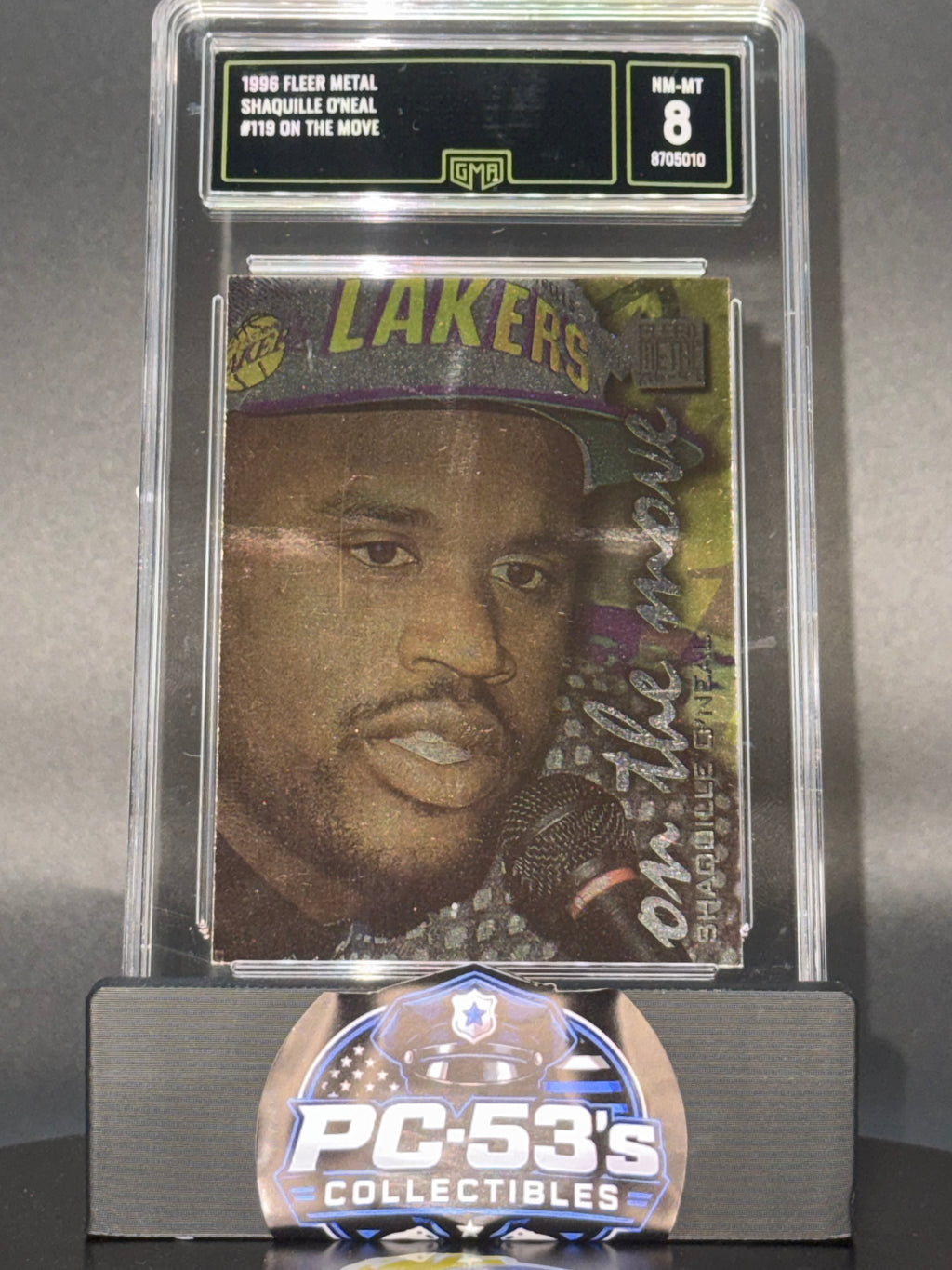Fleer Metal 1996-97 On the Move Shaquille O'Neal #119 Los Angeles Lakers