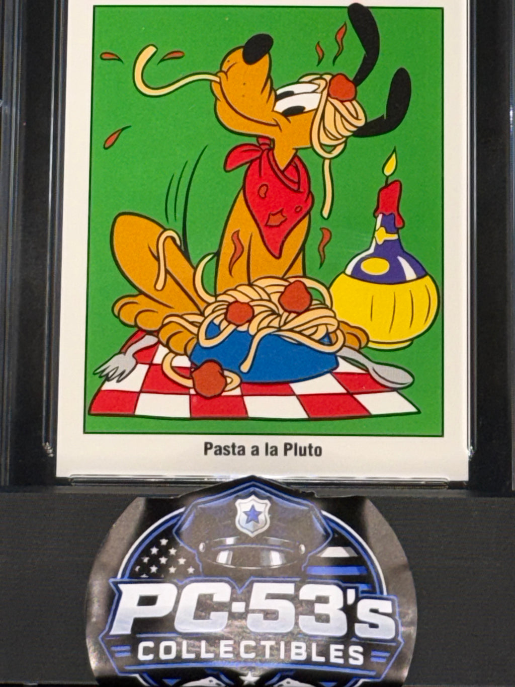 Impel 1991 Disney World Tour #199 “Pasta a la Pluto” Pluto Graded GEM-MT 10