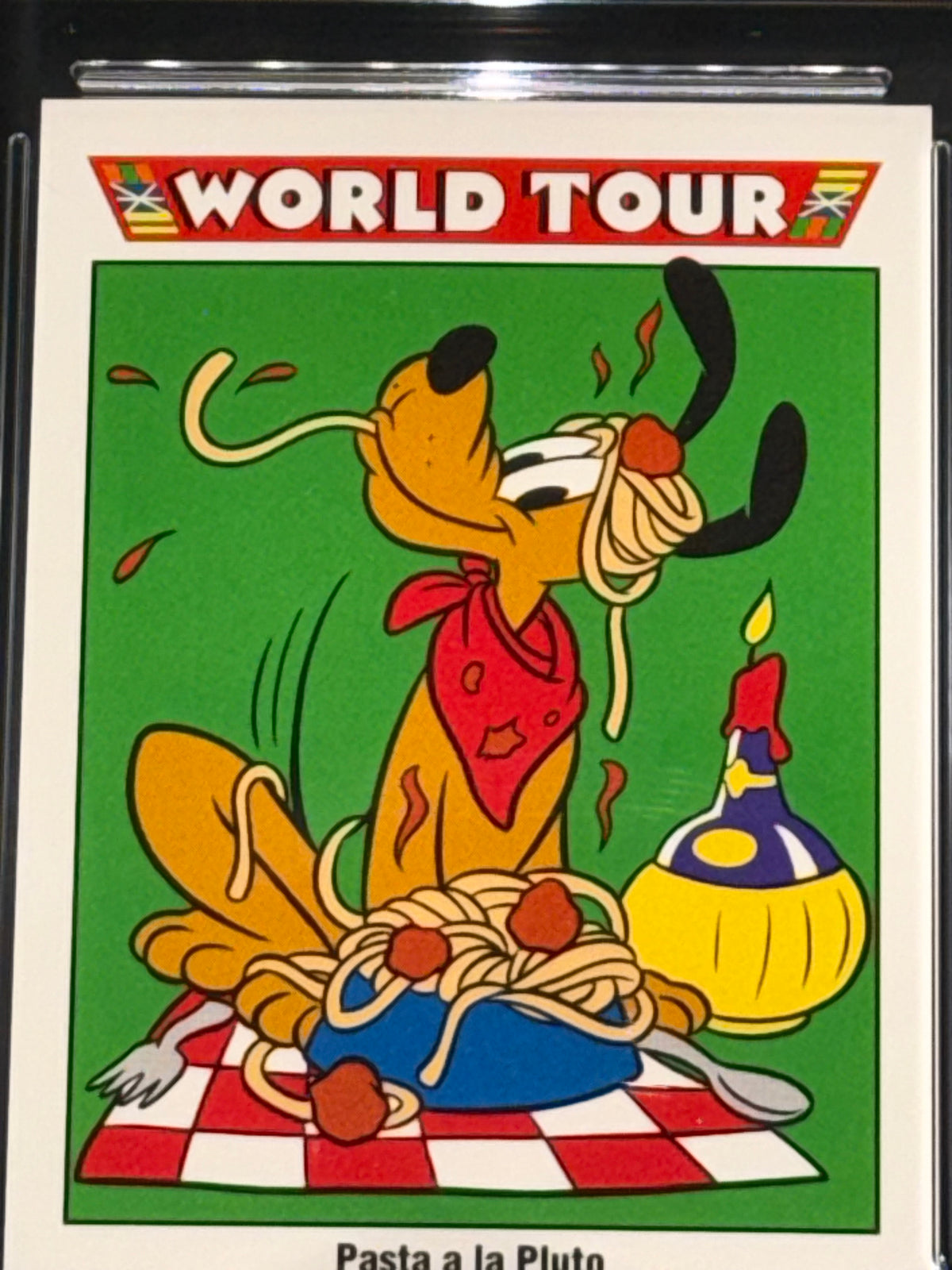 Impel 1991 Disney World Tour #199 “Pasta a la Pluto” Pluto Graded GEM-MT 10