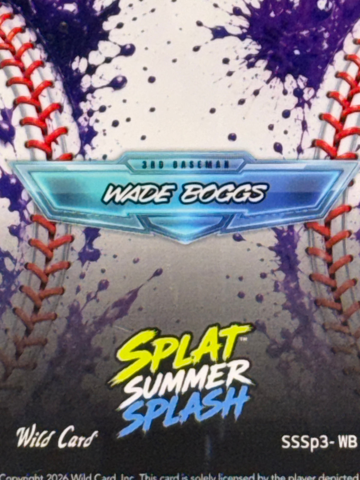 Wild Card 2026 Splat Summer Splash Kaleidoscope Purple Wade Boggs 4/4