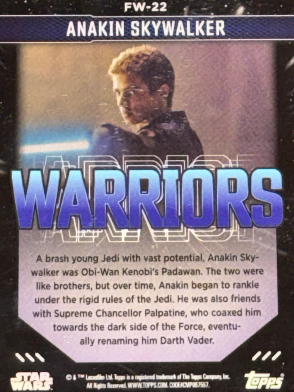 Topps 2005 Star Wars Finest Warriors Warriors Insert Anakin Skywalker #FW-22
