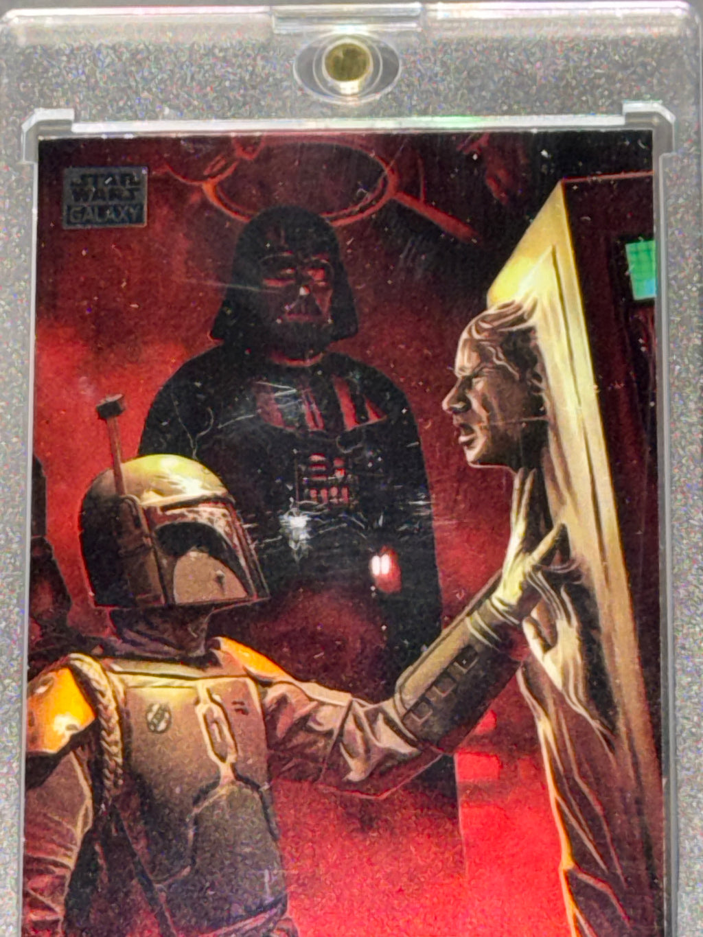 Topps Star Wars Galaxy #65 The Bounty Hunter's Prize Boba Fett Vader Han Solo