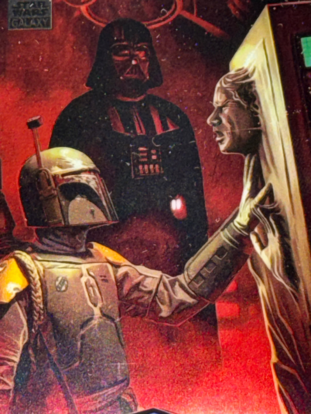 Topps Star Wars Galaxy #65 The Bounty Hunter's Prize Boba Fett Vader Han Solo