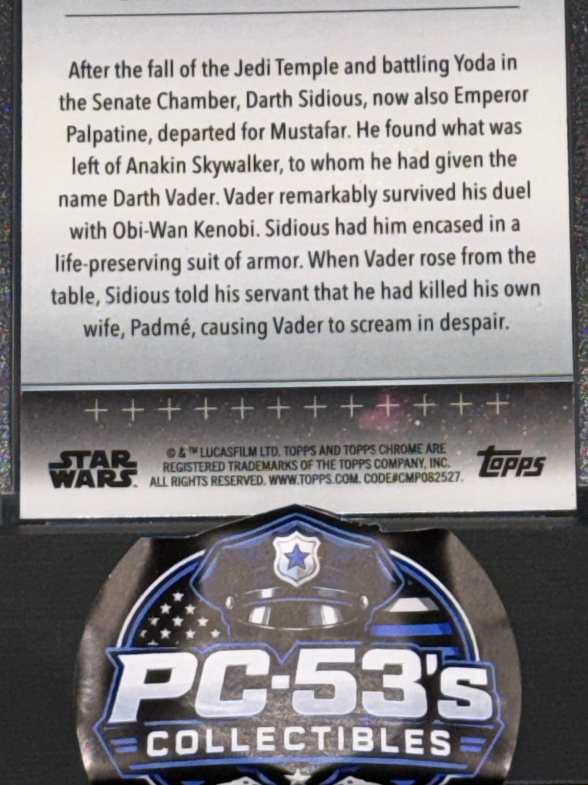Topps Star Wars Topps Chrome Refractor #100 Darth Sidious Mustafar ROTS
