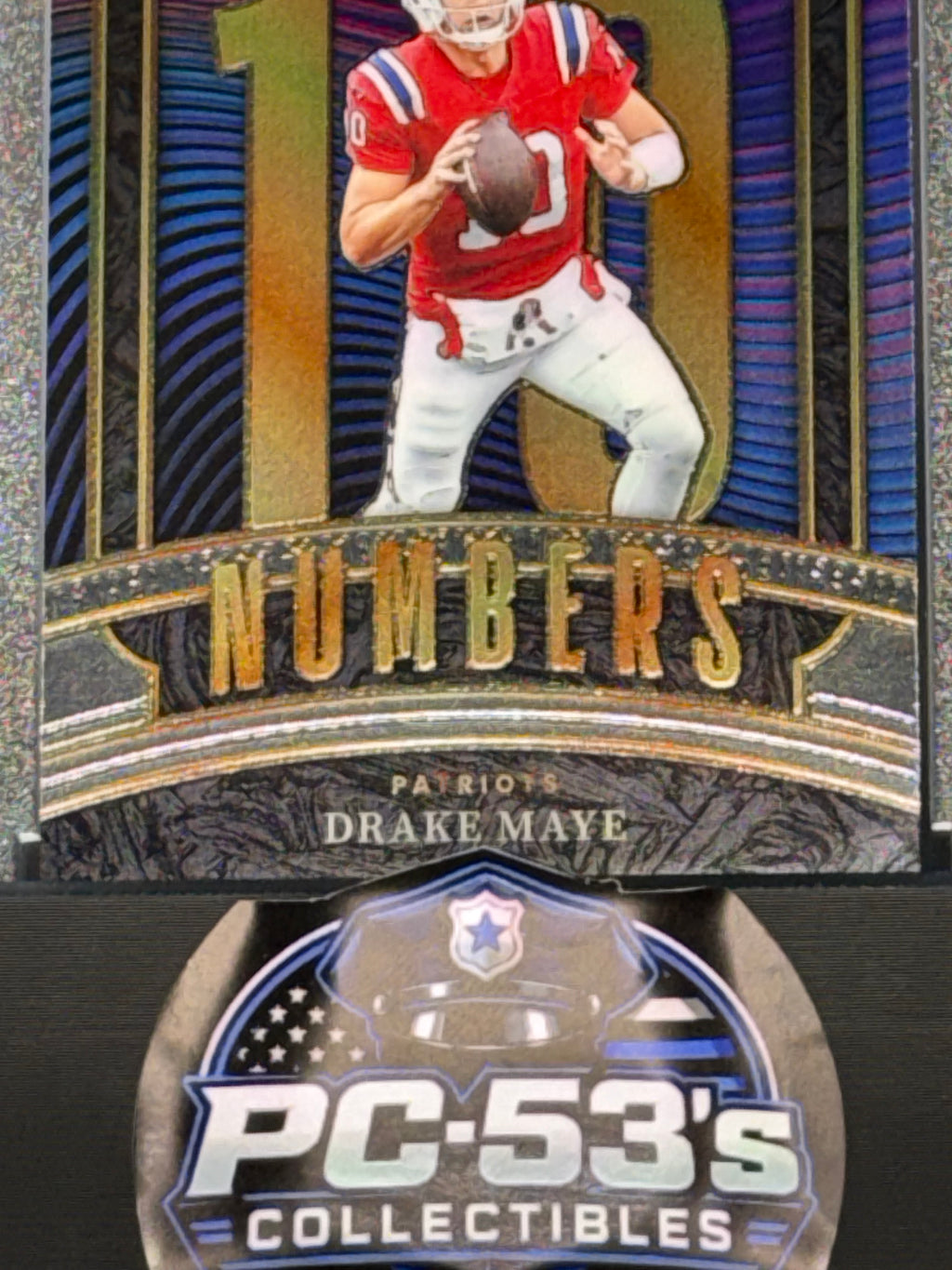 Panini 2025 Select Football Drake Maye Patriots Numbers Insert #15