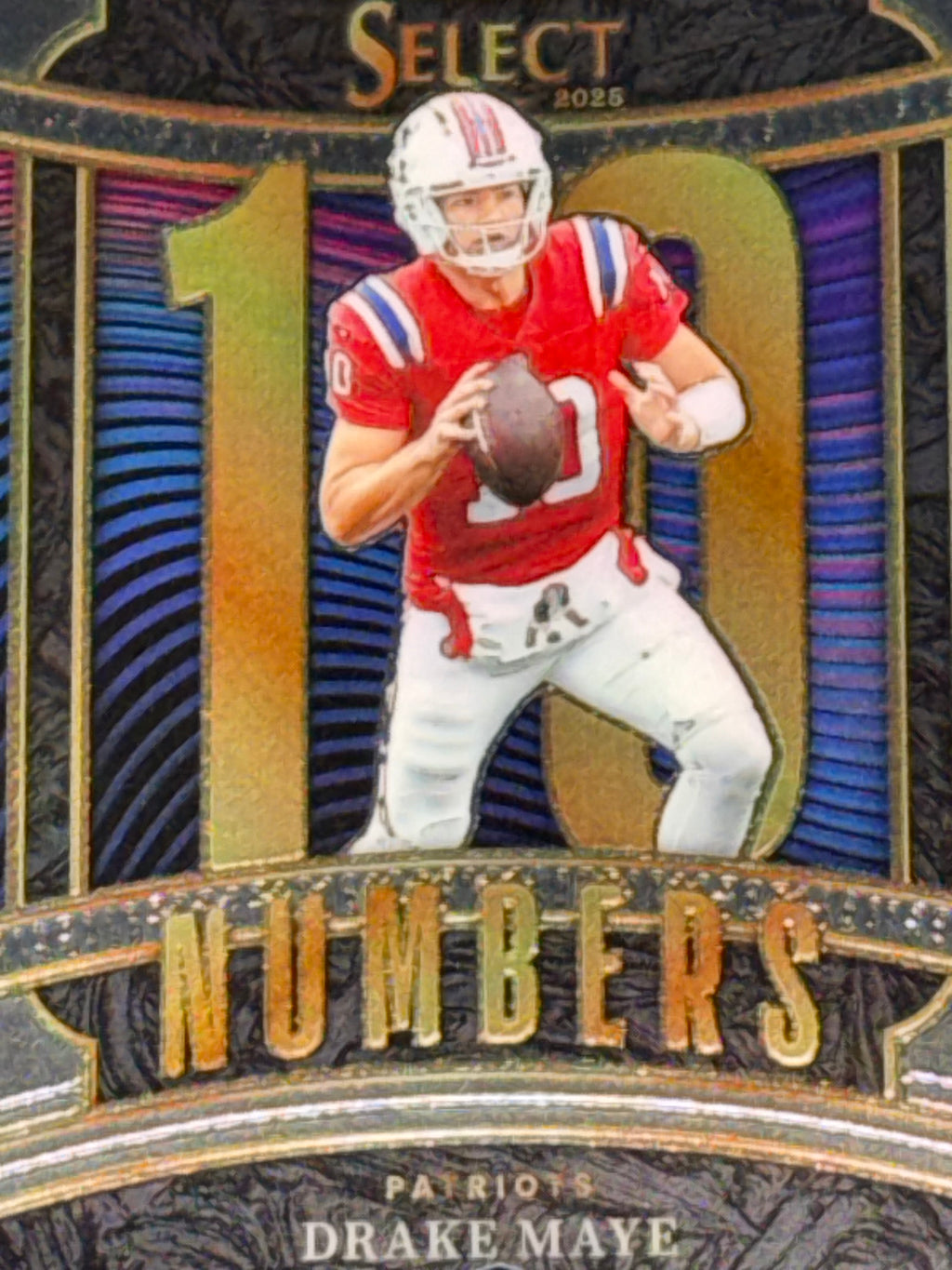 Panini 2025 Select Football Drake Maye Patriots Numbers Insert #15