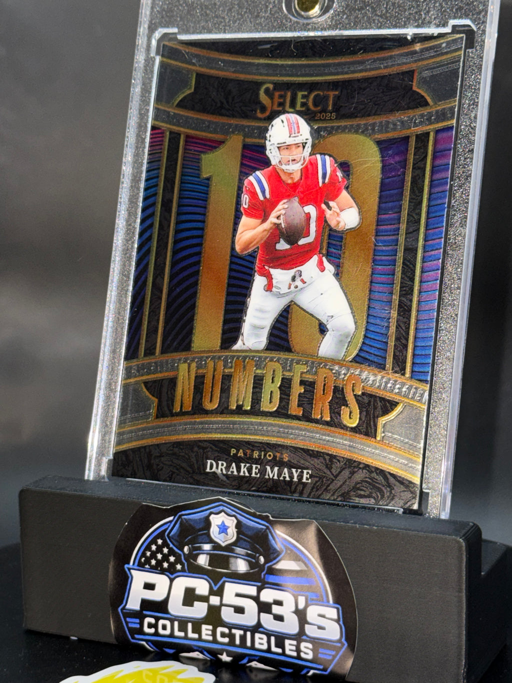 Panini 2025 Select Football Drake Maye Patriots Numbers Insert #15