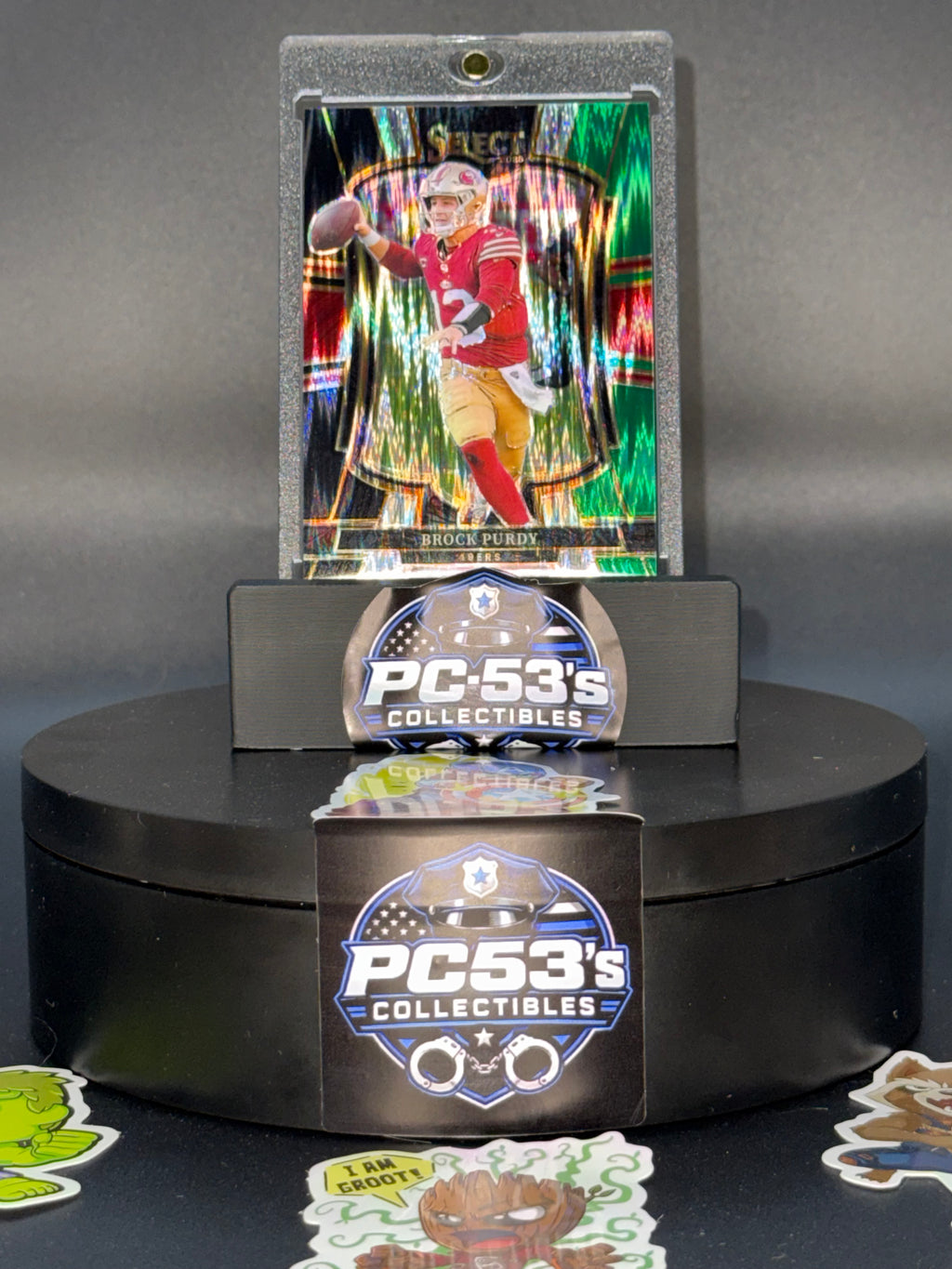 Panini 2025 Select Football Premier Level Black/Green Prizm Brock Purdy #117