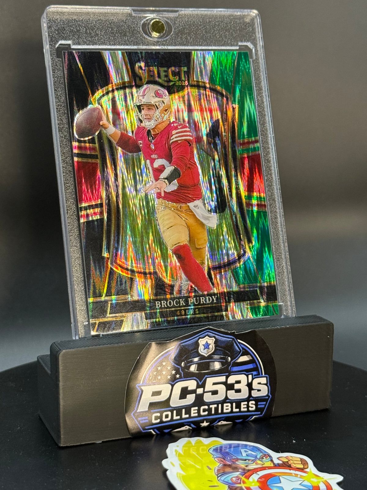 Panini 2025 Select Football Premier Level Black/Green Prizm Brock Purdy #117