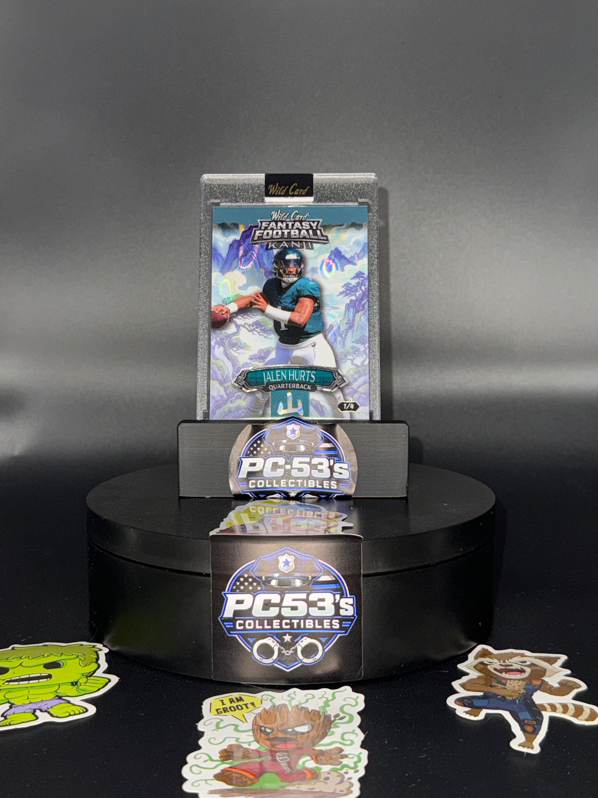 Wild Card 2026 Fantasy Football Kanji Lava Mountain Blue Jalen Hurts 1/4