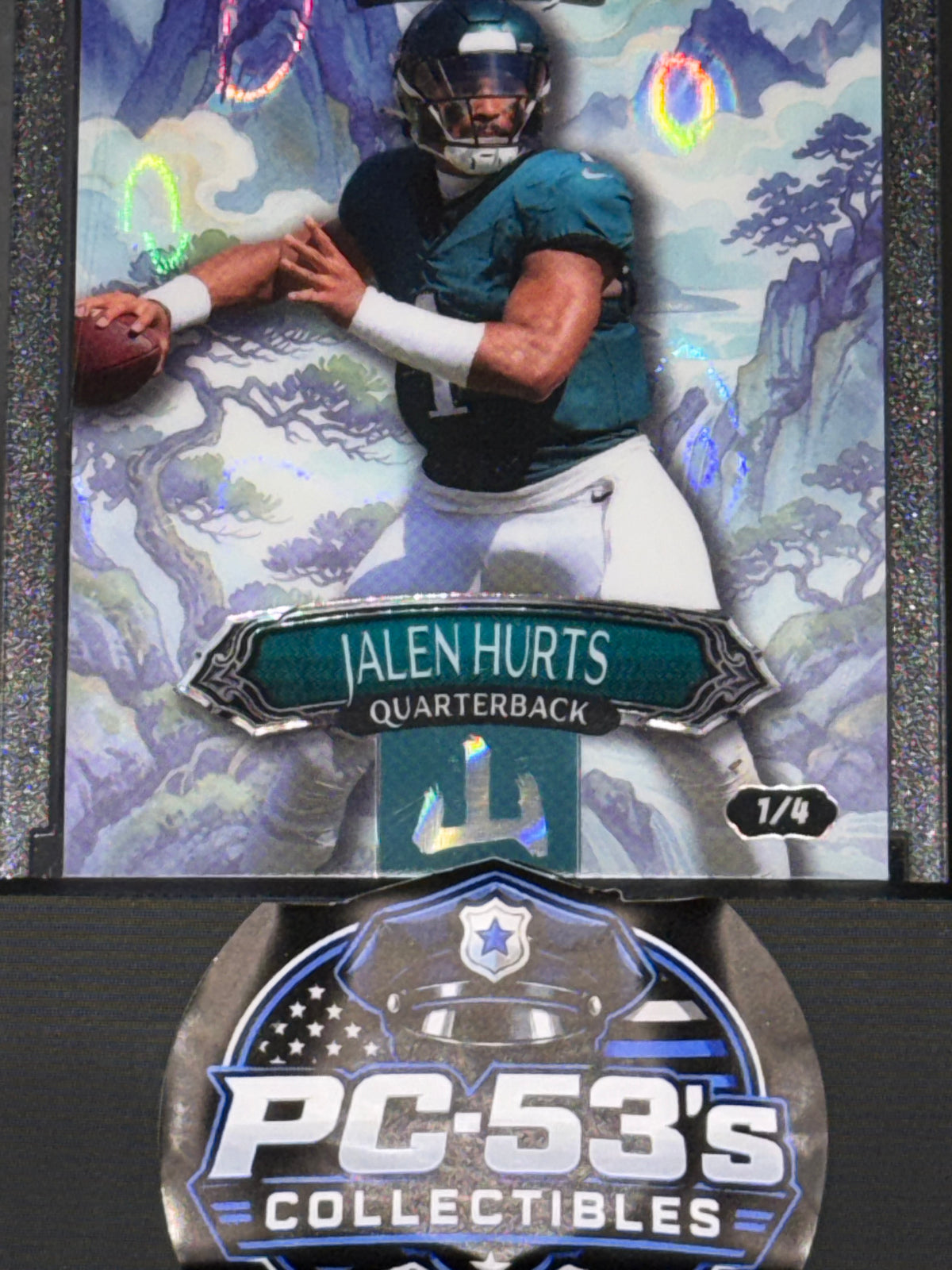 Wild Card 2026 Fantasy Football Kanji Lava Mountain Blue Jalen Hurts 1/4