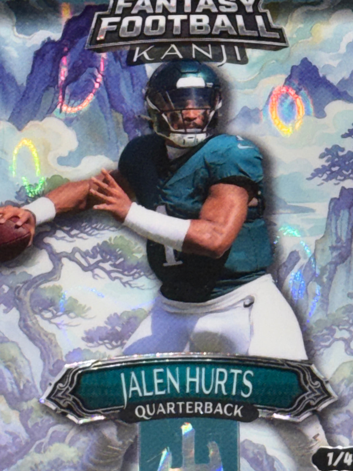 Wild Card 2026 Fantasy Football Kanji Lava Mountain Blue Jalen Hurts 1/4