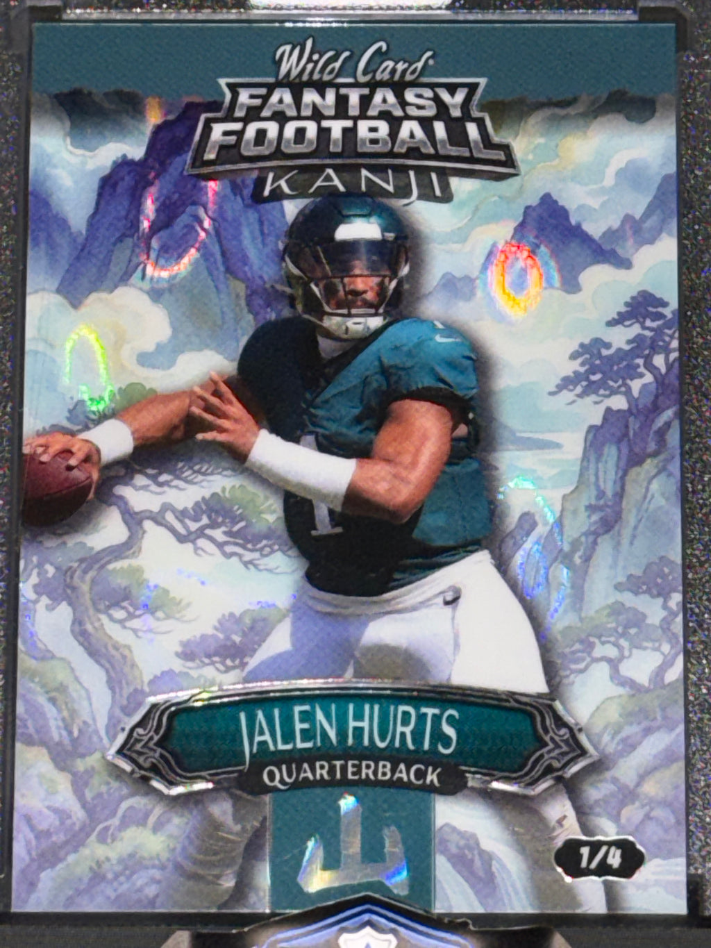 Wild Card 2026 Fantasy Football Kanji Lava Mountain Blue Jalen Hurts 1/4