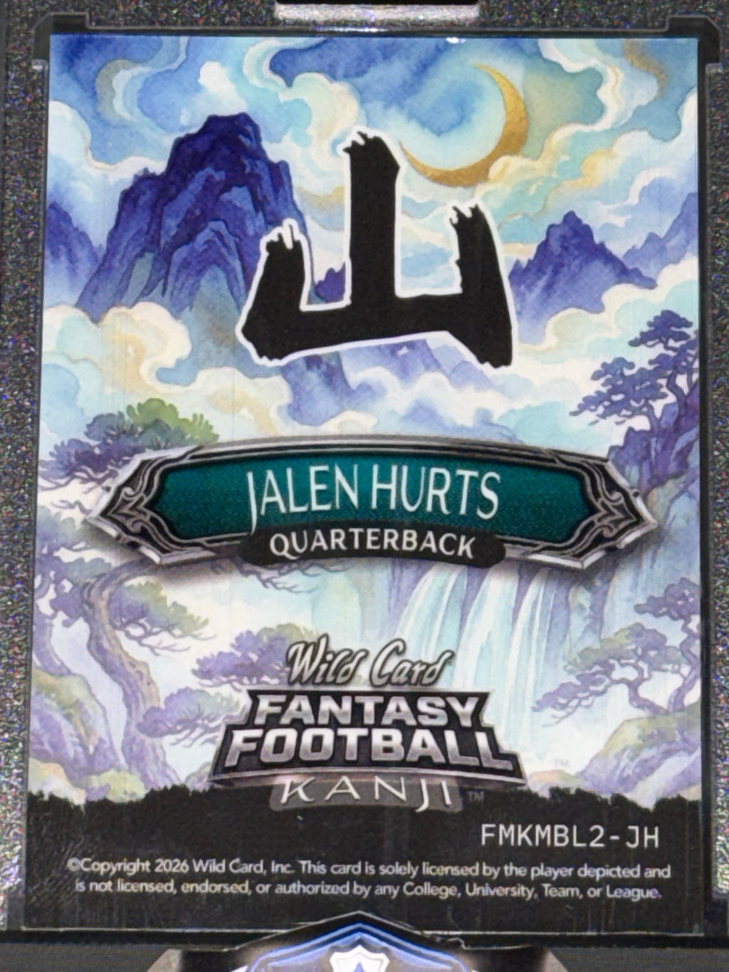 Wild Card 2026 Fantasy Football Kanji Lava Mountain Blue Jalen Hurts 1/4