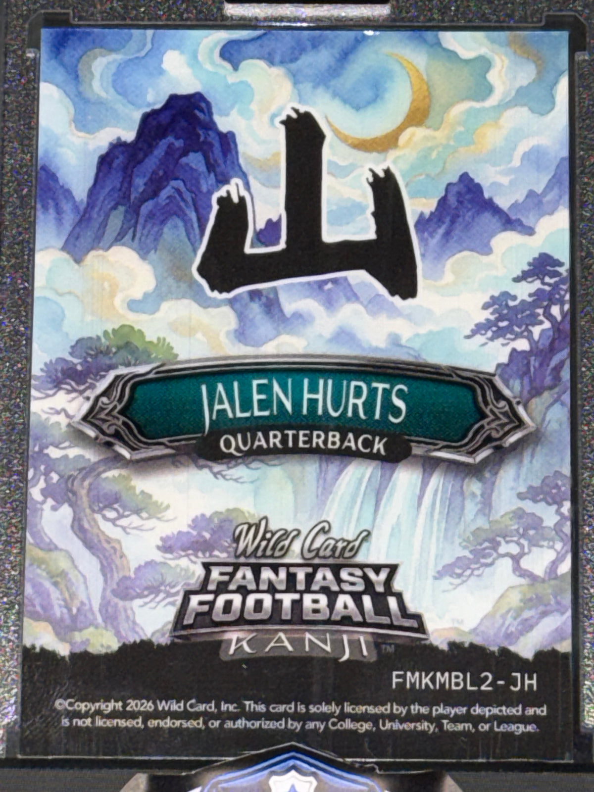 Wild Card 2026 Fantasy Football Kanji Lava Mountain Blue Jalen Hurts 1/4