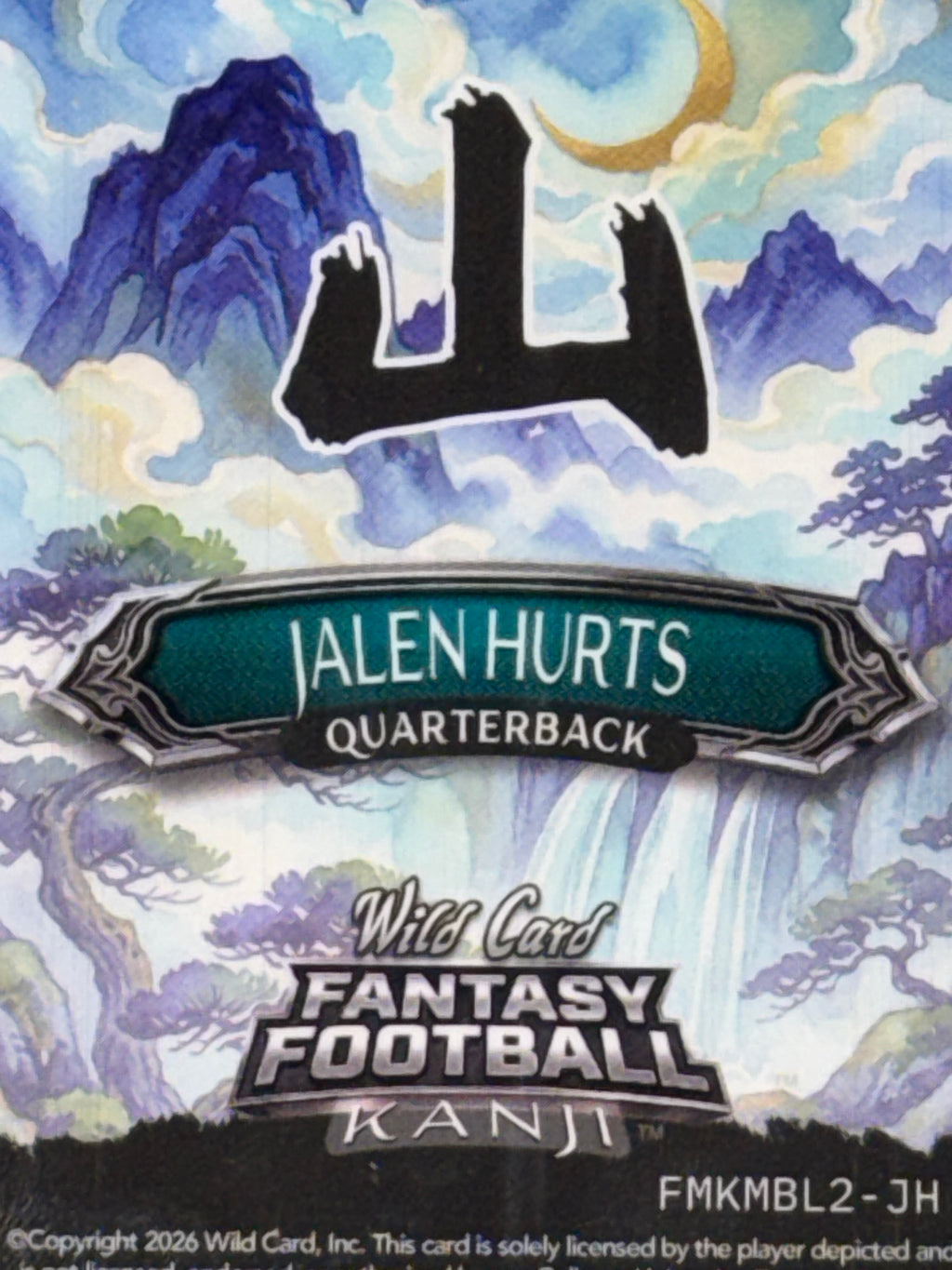 Wild Card 2026 Fantasy Football Kanji Lava Mountain Blue Jalen Hurts 1/4