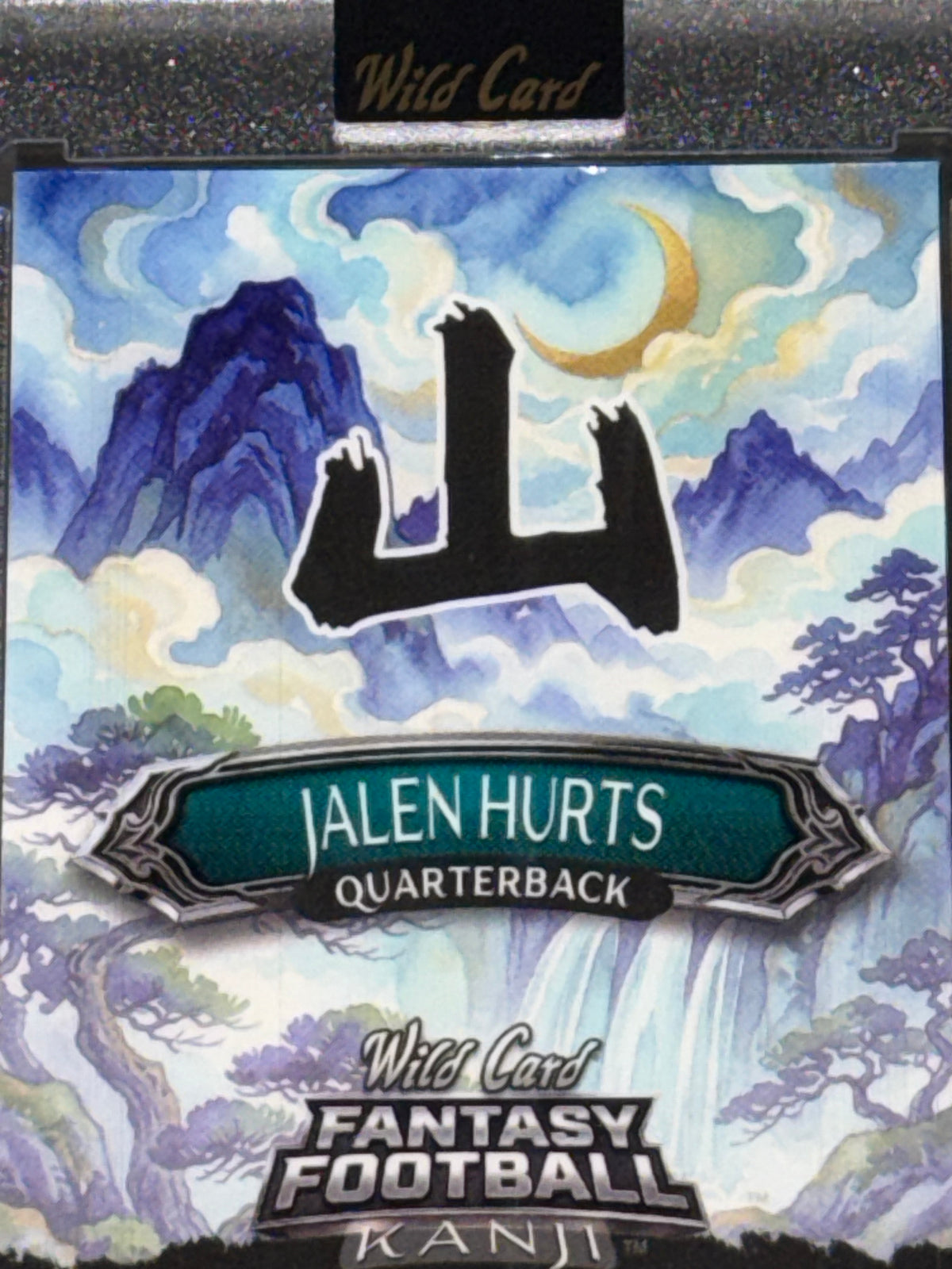 Wild Card 2026 Fantasy Football Kanji Lava Mountain Blue Jalen Hurts 1/4