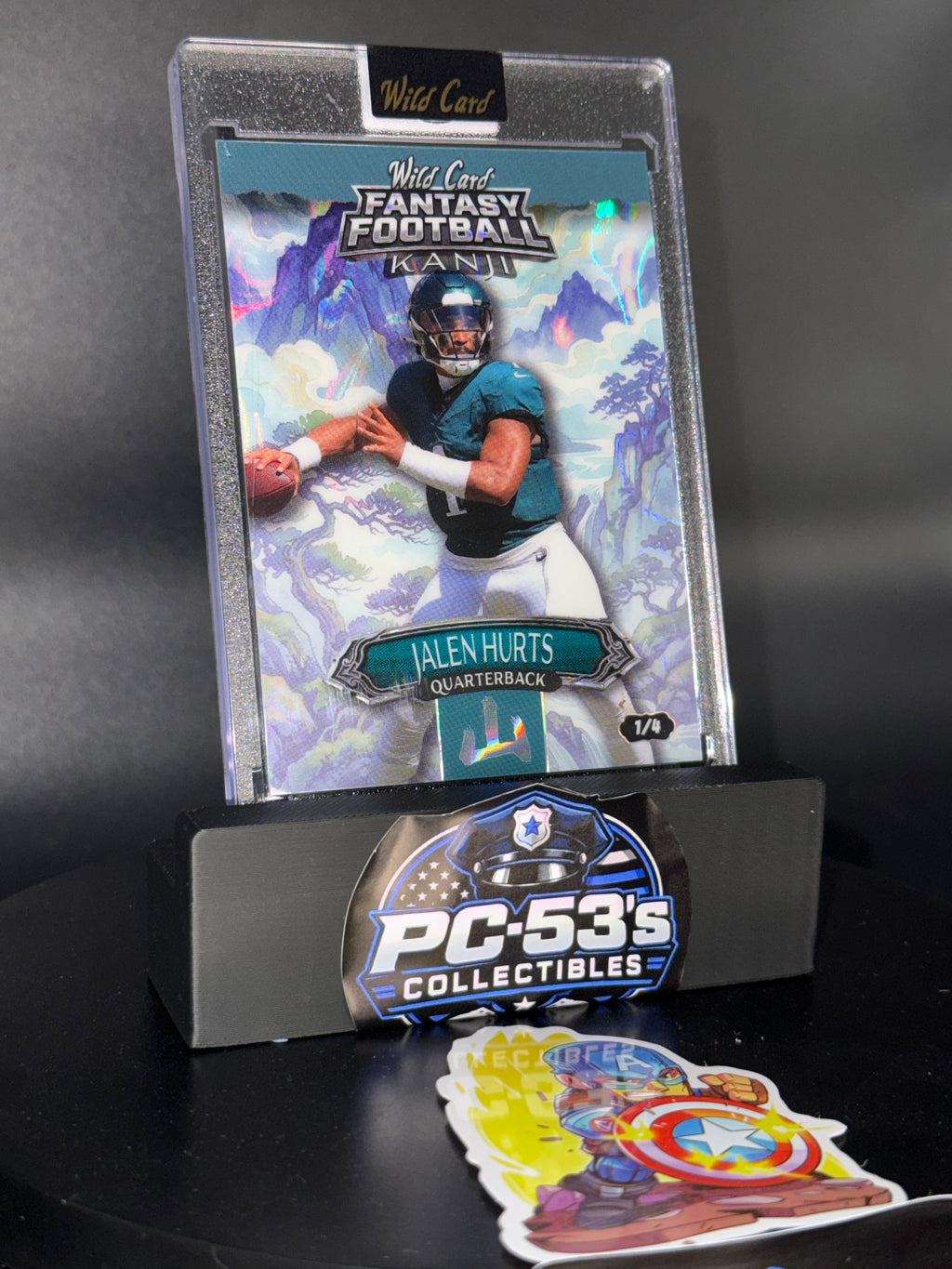 Wild Card 2026 Fantasy Football Kanji Lava Mountain Blue Jalen Hurts 1/4