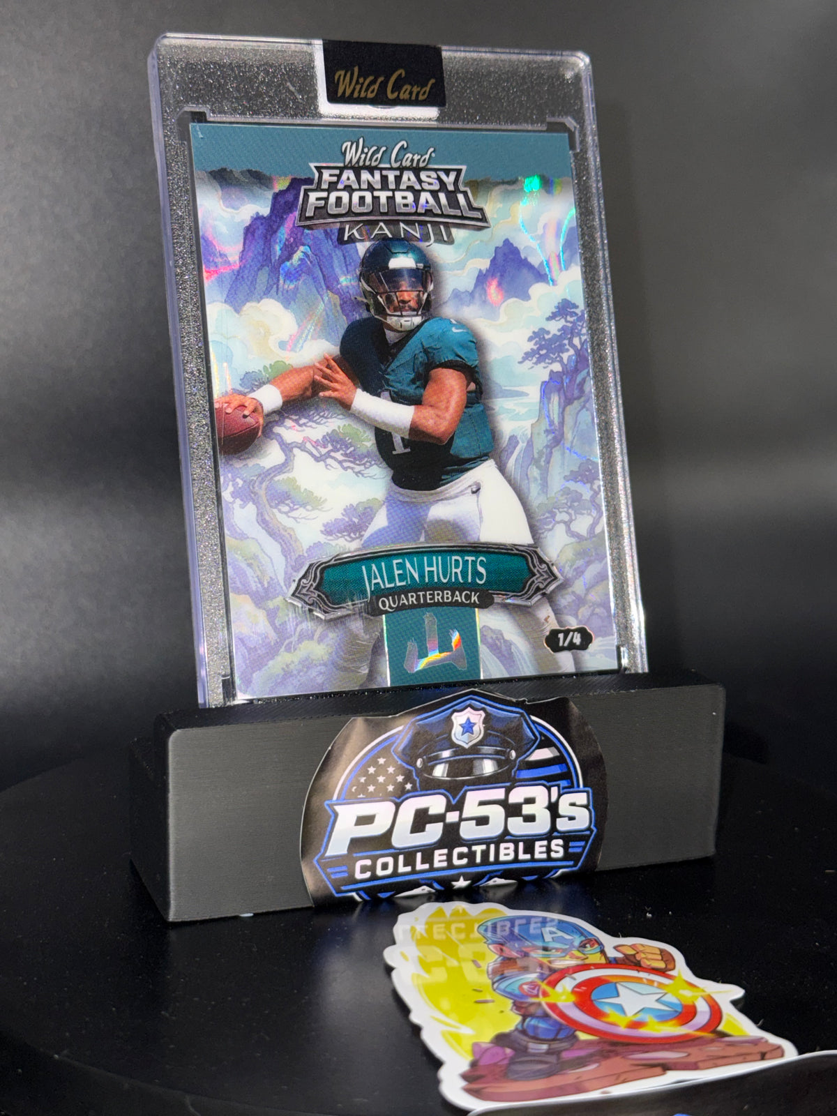 Wild Card 2026 Fantasy Football Kanji Lava Mountain Blue Jalen Hurts 1/4