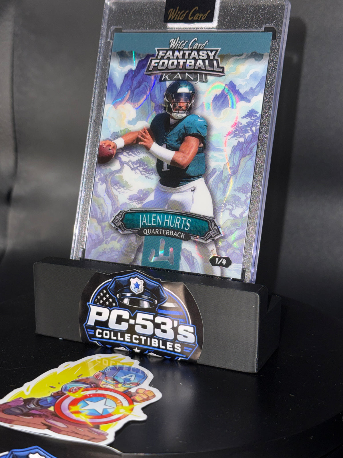 Wild Card 2026 Fantasy Football Kanji Lava Mountain Blue Jalen Hurts 1/4