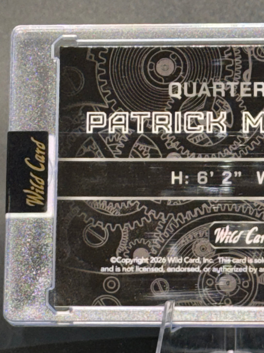 Wild Card 2026 “On The Clock” QB1 Gold Shimmer Patrick Mahomes 2/2