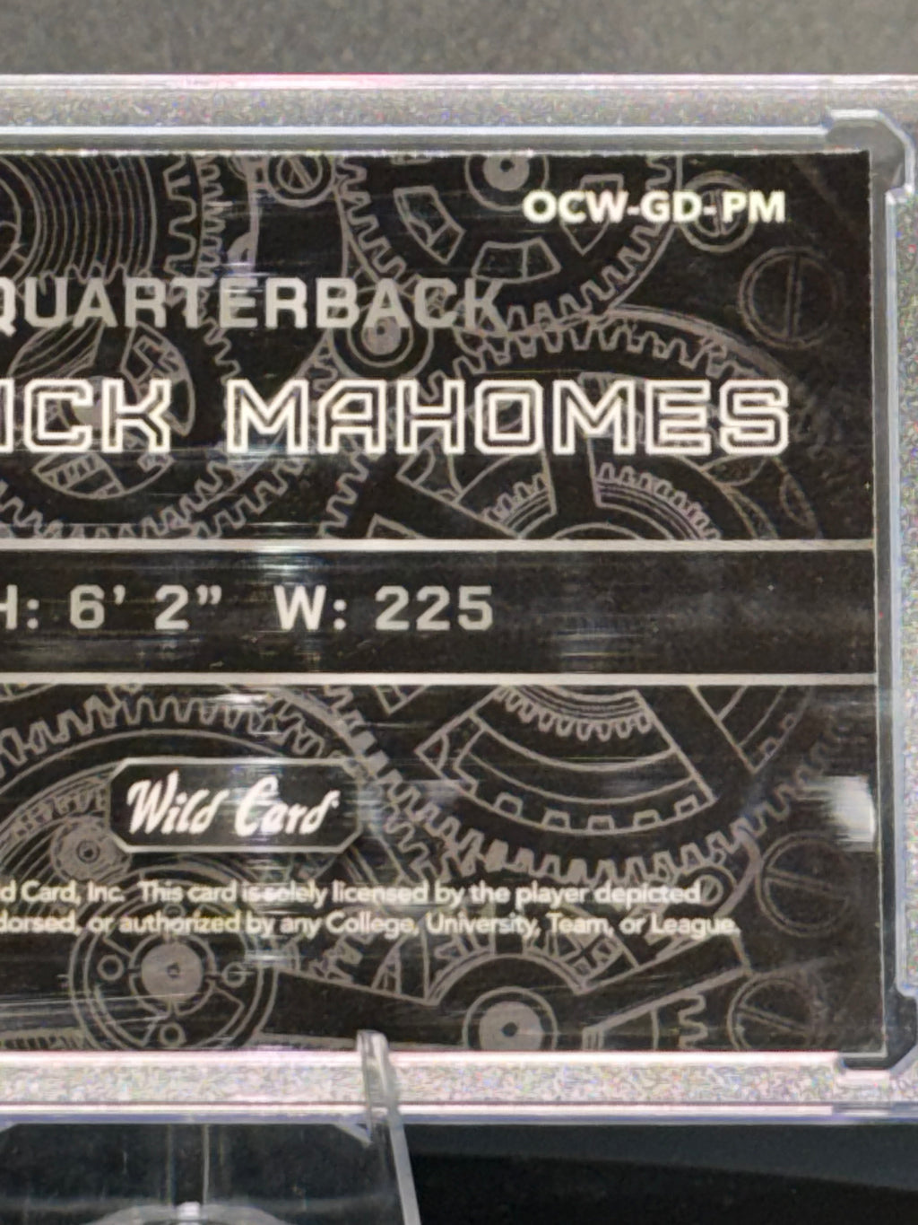 Wild Card 2026 “On The Clock” QB1 Gold Shimmer Patrick Mahomes 2/2