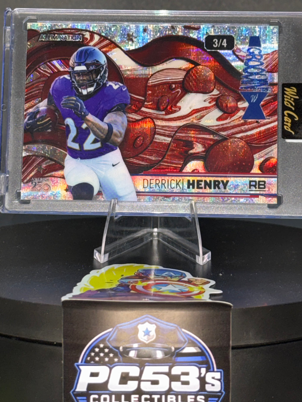 Wild Card 2026 Football Alumination Scotch Plaid Red Groovin’ Derrick Henry 3/4