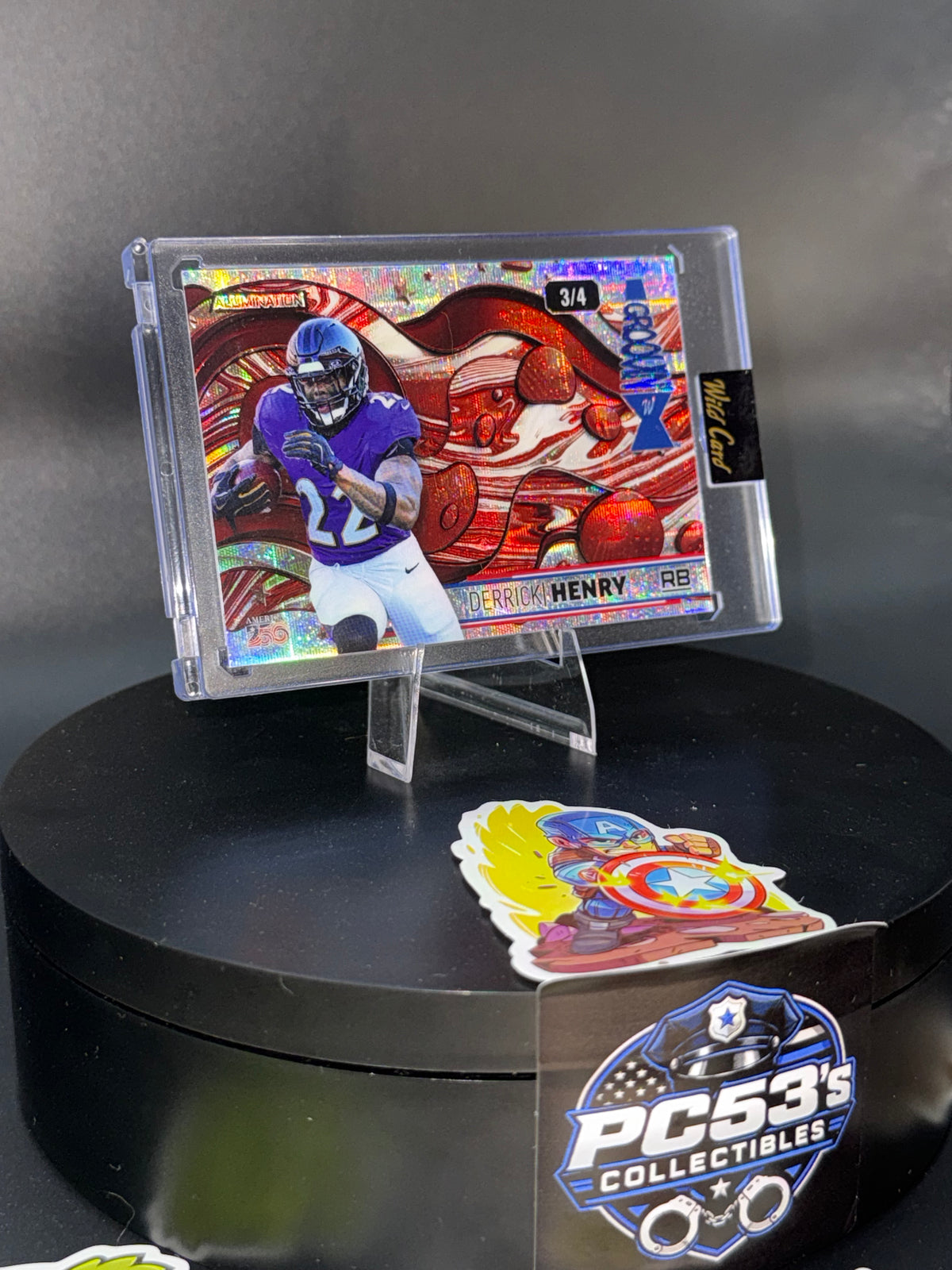 Wild Card 2026 Football Alumination Scotch Plaid Red Groovin’ Derrick Henry 3/4