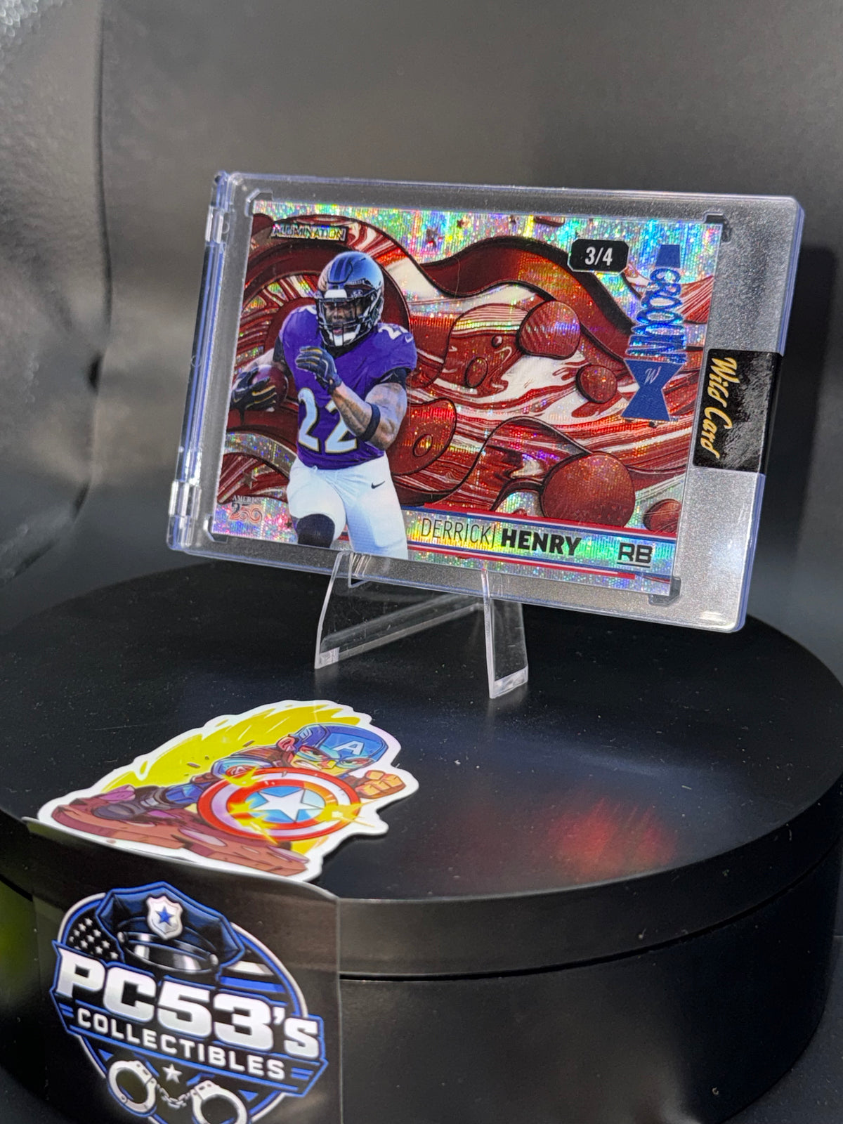 Wild Card 2026 Football Alumination Scotch Plaid Red Groovin’ Derrick Henry 3/4