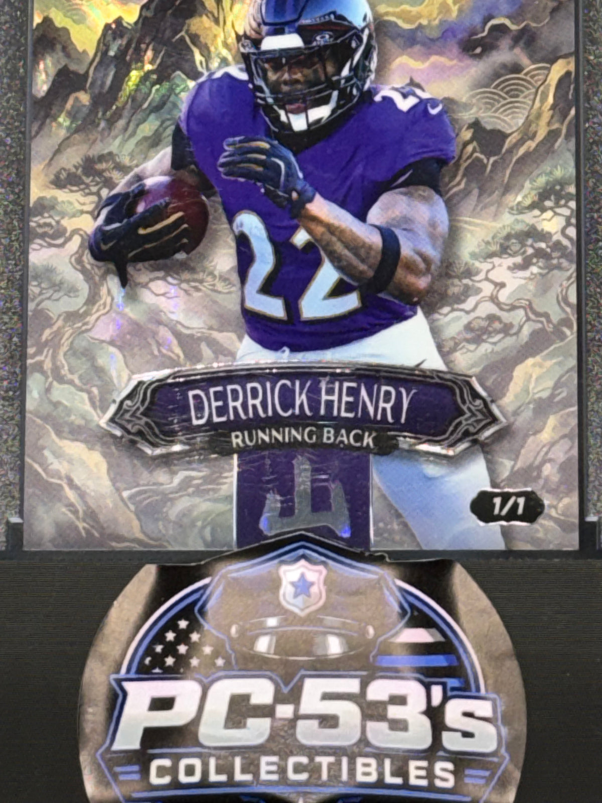 Wild Card 2026 Fantasy Football Kanji Lava Mountain Black Derrick Henry 1/1