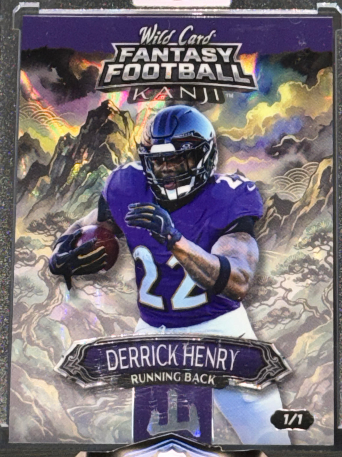 Wild Card 2026 Fantasy Football Kanji Lava Mountain Black Derrick Henry 1/1