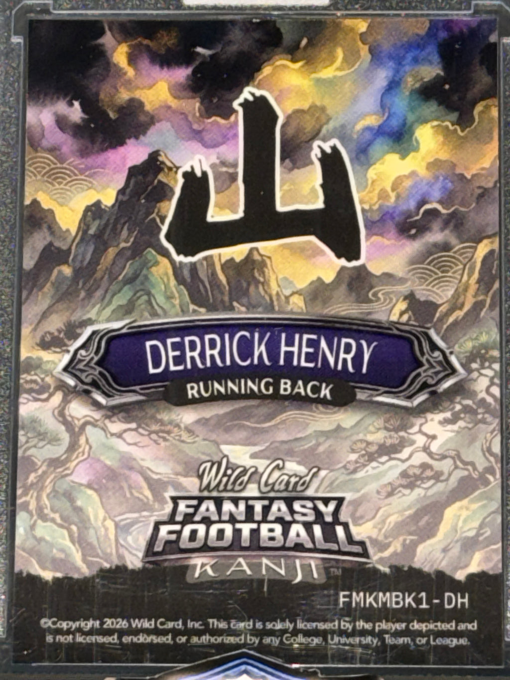Wild Card 2026 Fantasy Football Kanji Lava Mountain Black Derrick Henry 1/1