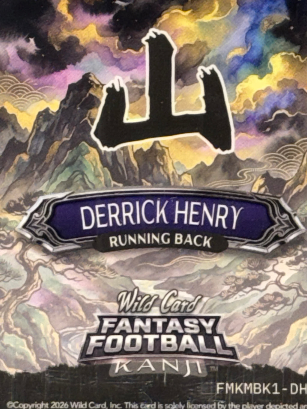 Wild Card 2026 Fantasy Football Kanji Lava Mountain Black Derrick Henry 1/1