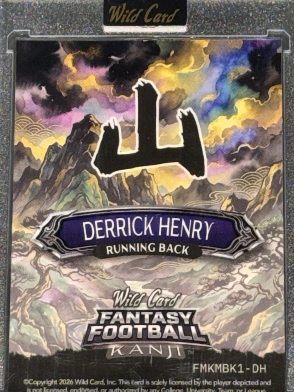 Wild Card 2026 Fantasy Football Kanji Lava Mountain Black Derrick Henry 1/1
