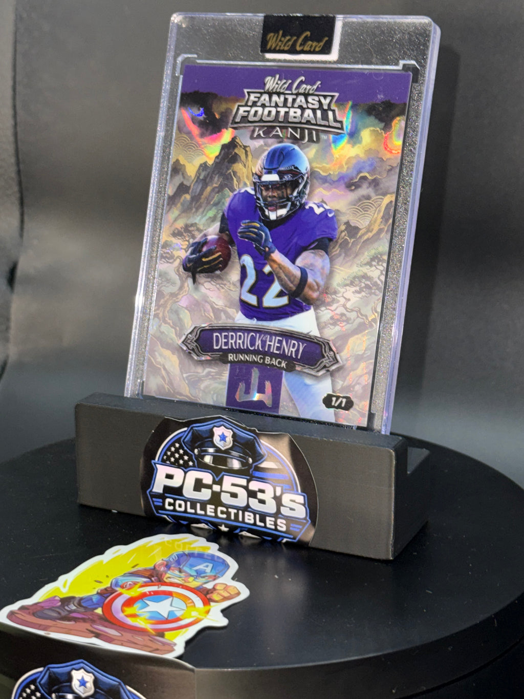 Wild Card 2026 Fantasy Football Kanji Lava Mountain Black Derrick Henry 1/1