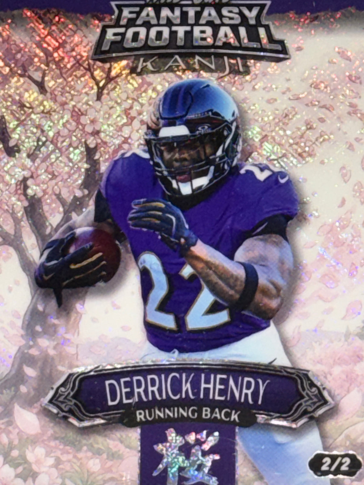 Wild Card 2026 Fantasy Football Kanji Crosshatch Cherry White Derrick Henry 2/2