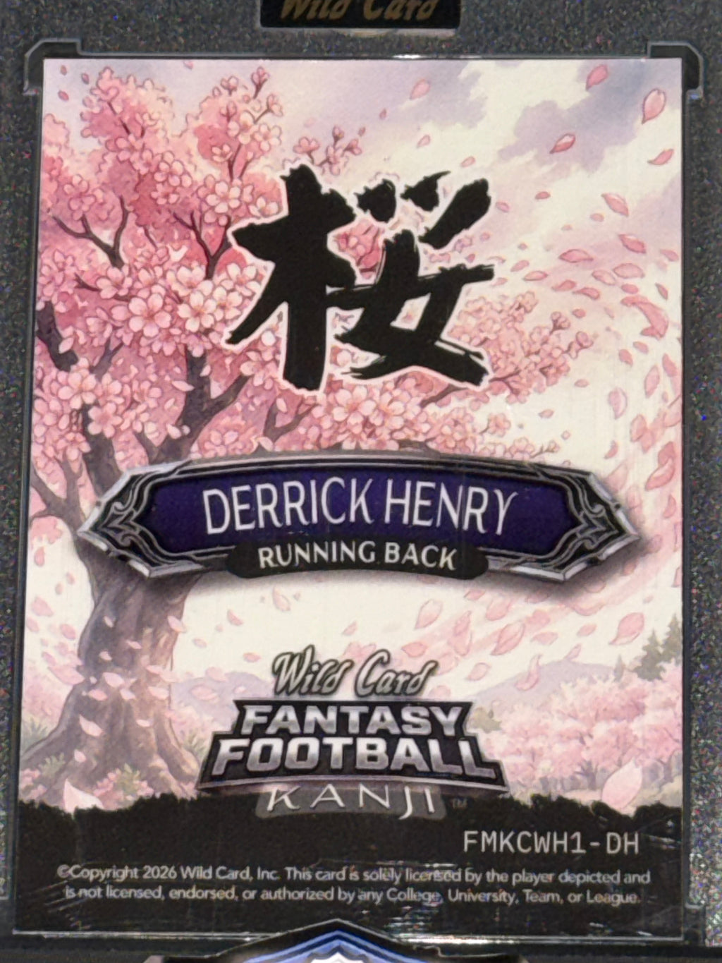 Wild Card 2026 Fantasy Football Kanji Crosshatch Cherry White Derrick Henry 2/2