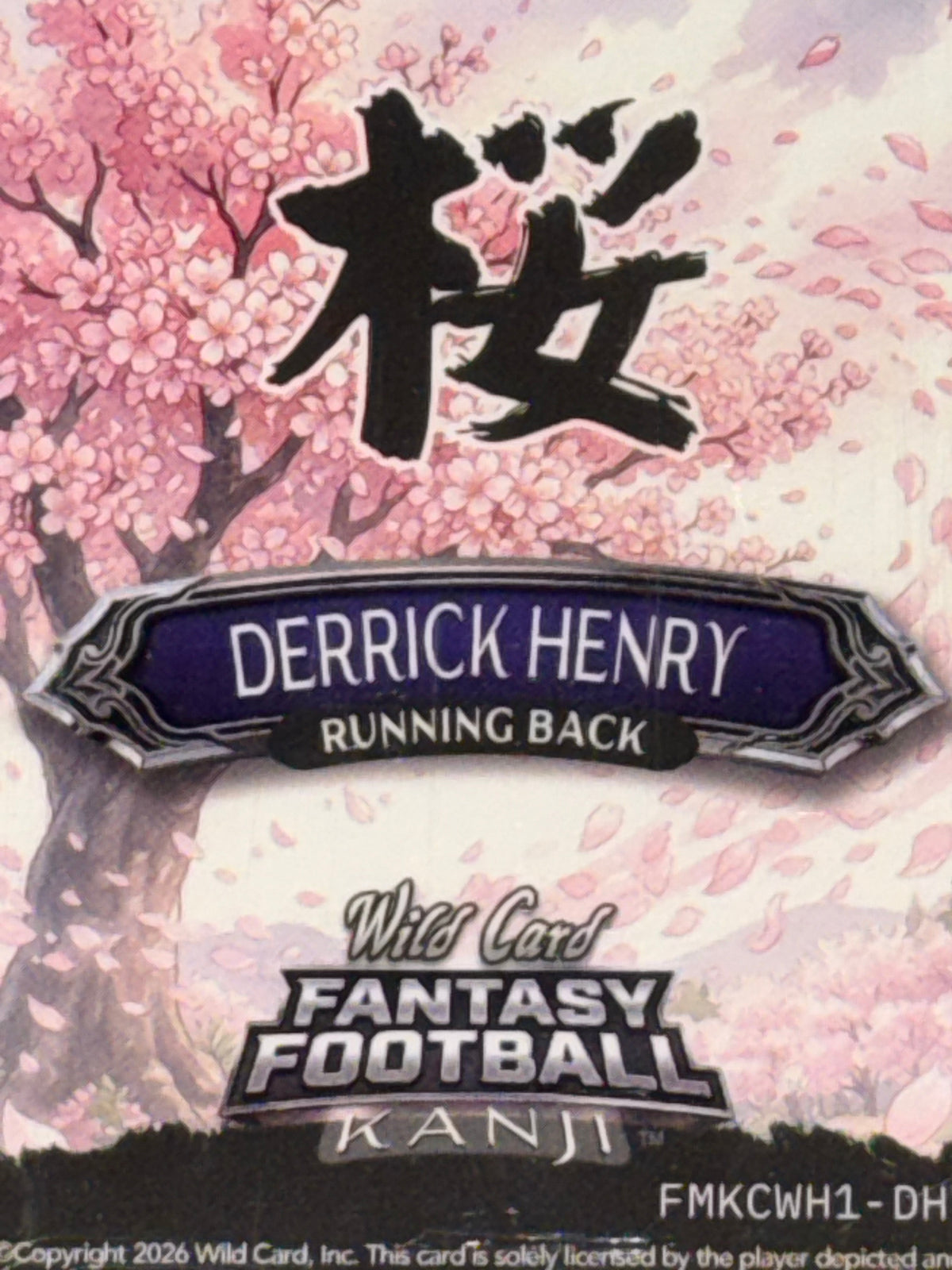 Wild Card 2026 Fantasy Football Kanji Crosshatch Cherry White Derrick Henry 2/2