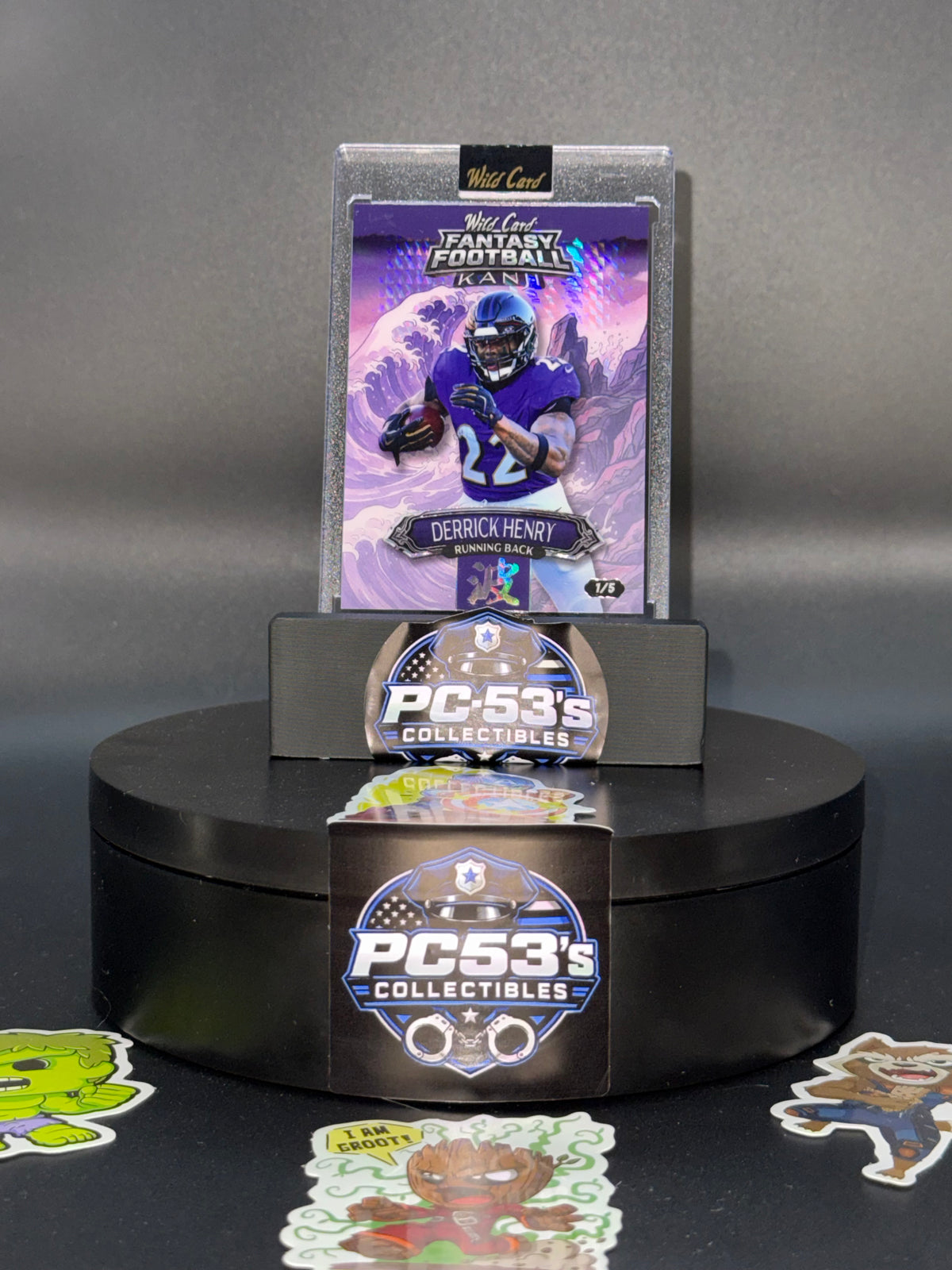 Wild Card 2026 Fantasy Football Kanji Prism Wave Purple Derrick Henry 1/5
