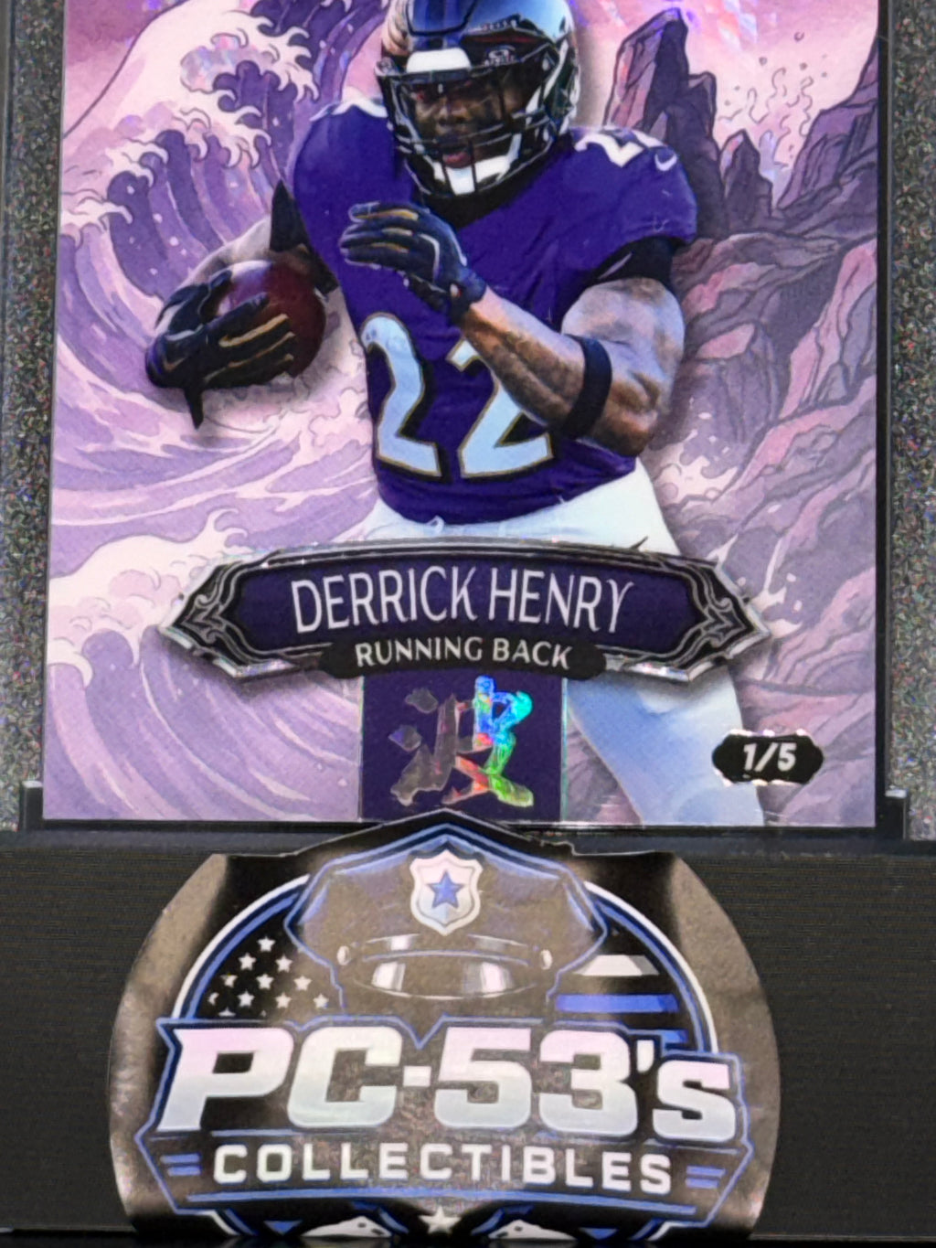 Wild Card 2026 Fantasy Football Kanji Prism Wave Purple Derrick Henry 1/5