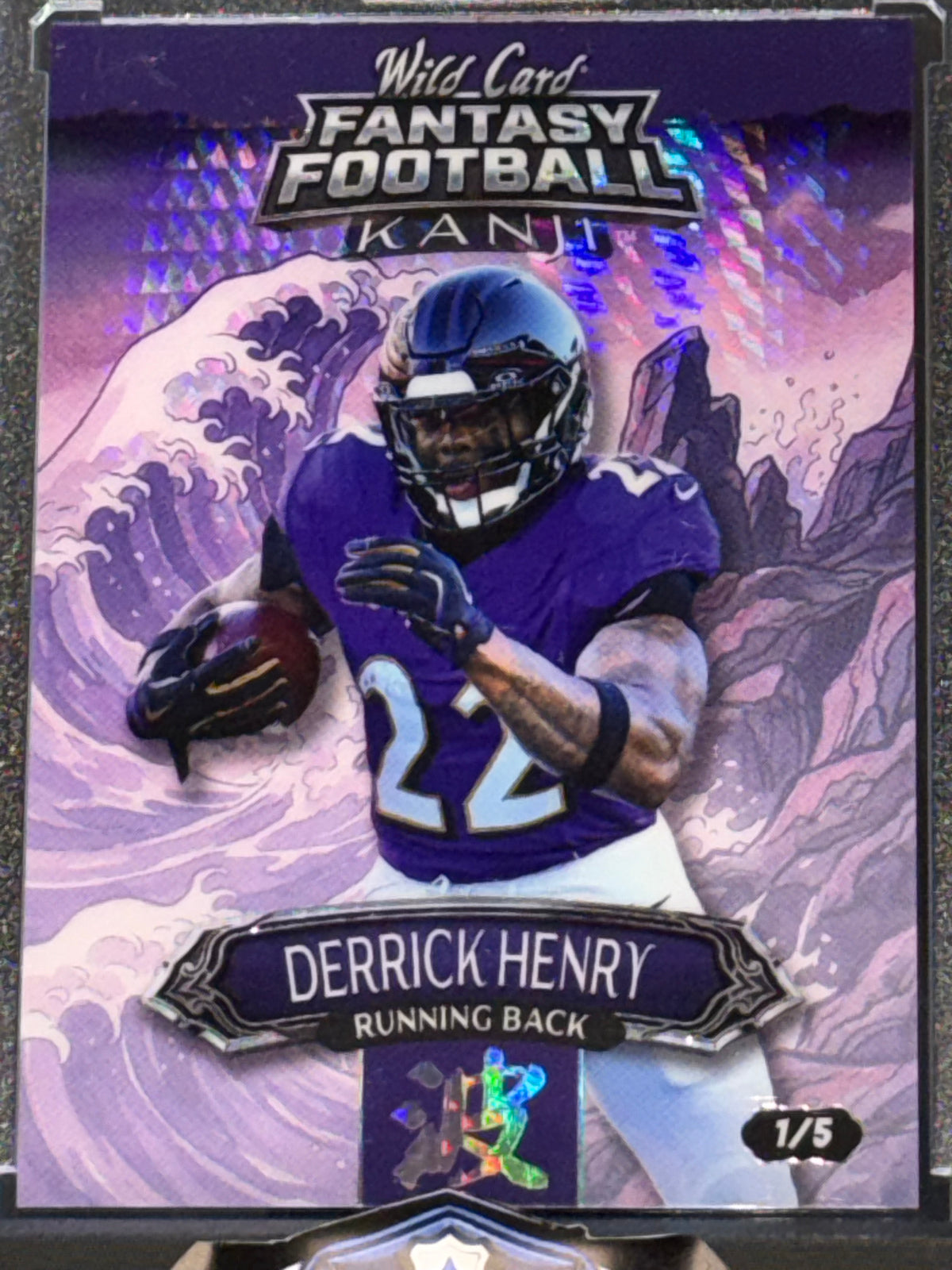 Wild Card 2026 Fantasy Football Kanji Prism Wave Purple Derrick Henry 1/5
