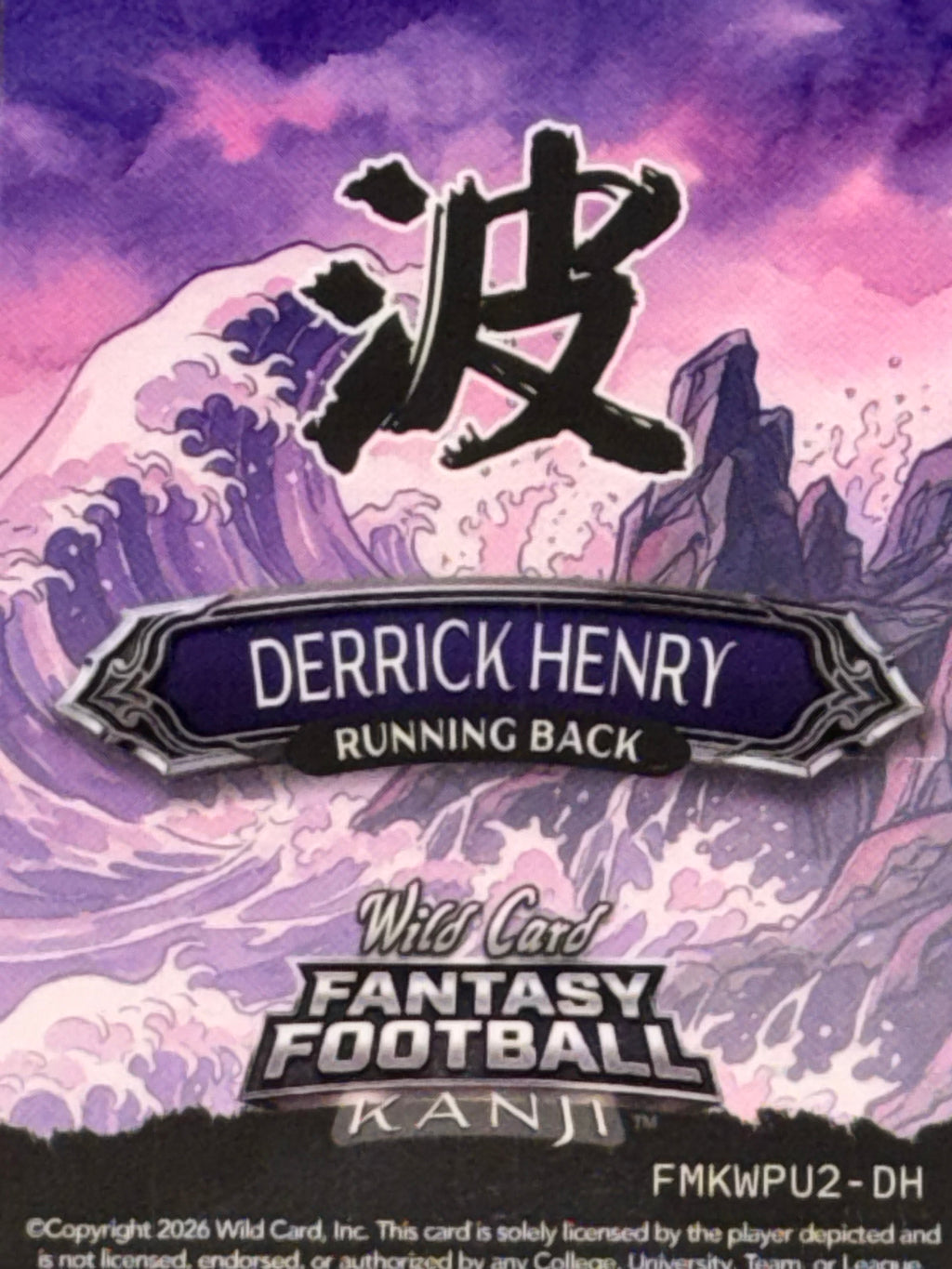 Wild Card 2026 Fantasy Football Kanji Prism Wave Purple Derrick Henry 1/5