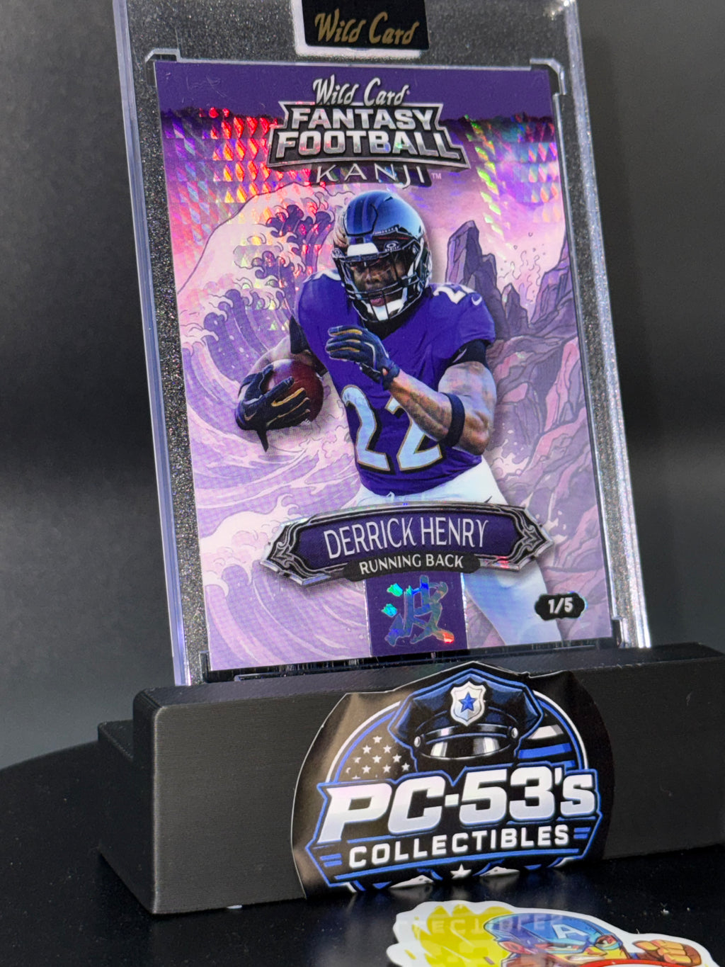 Wild Card 2026 Fantasy Football Kanji Prism Wave Purple Derrick Henry 1/5