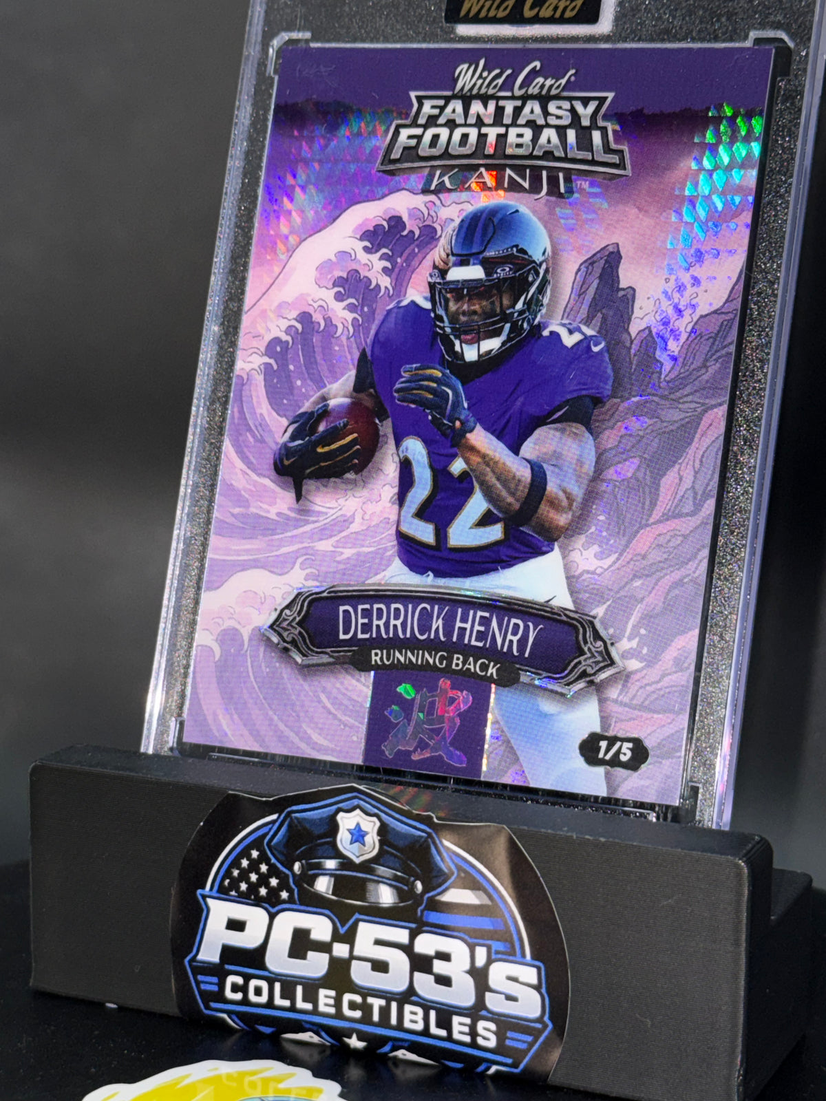 Wild Card 2026 Fantasy Football Kanji Prism Wave Purple Derrick Henry 1/5