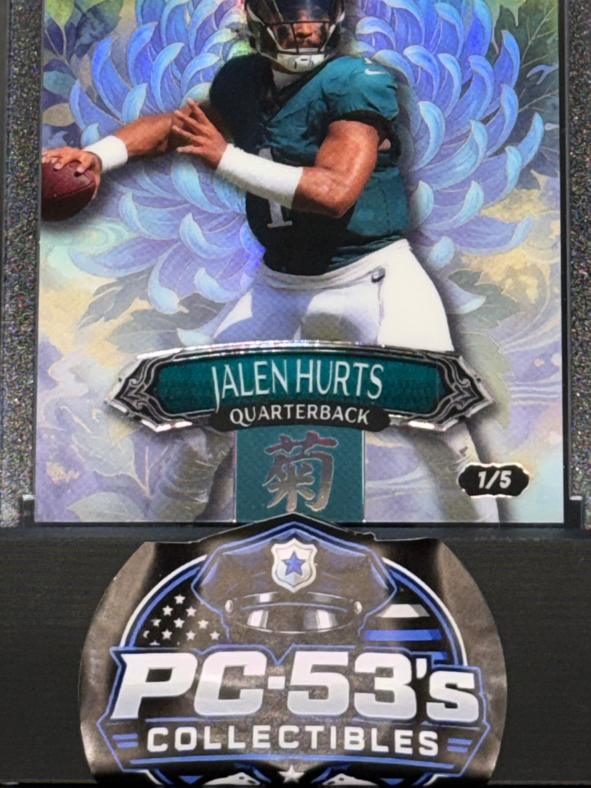 Wild Card 2026 Fantasy Football Kanji Rainbow Flower Blue Jalen Hurts 1/5