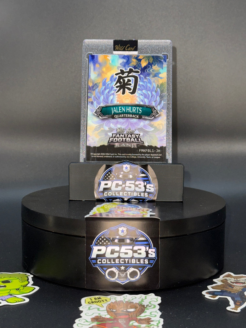 Wild Card 2026 Fantasy Football Kanji Rainbow Flower Blue Jalen Hurts 1/5